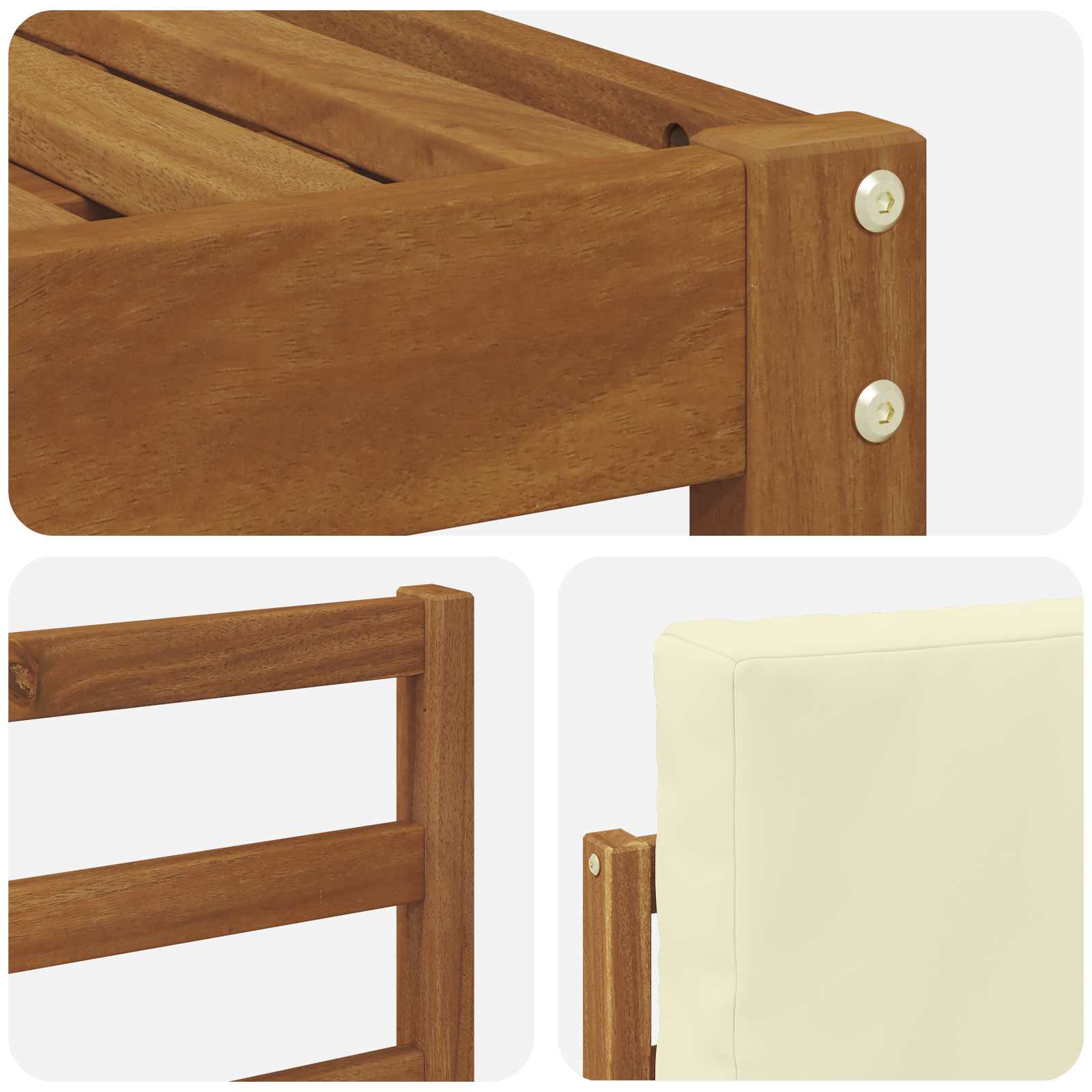Set vanjskih sofa 6 pcs Prirodna i krem