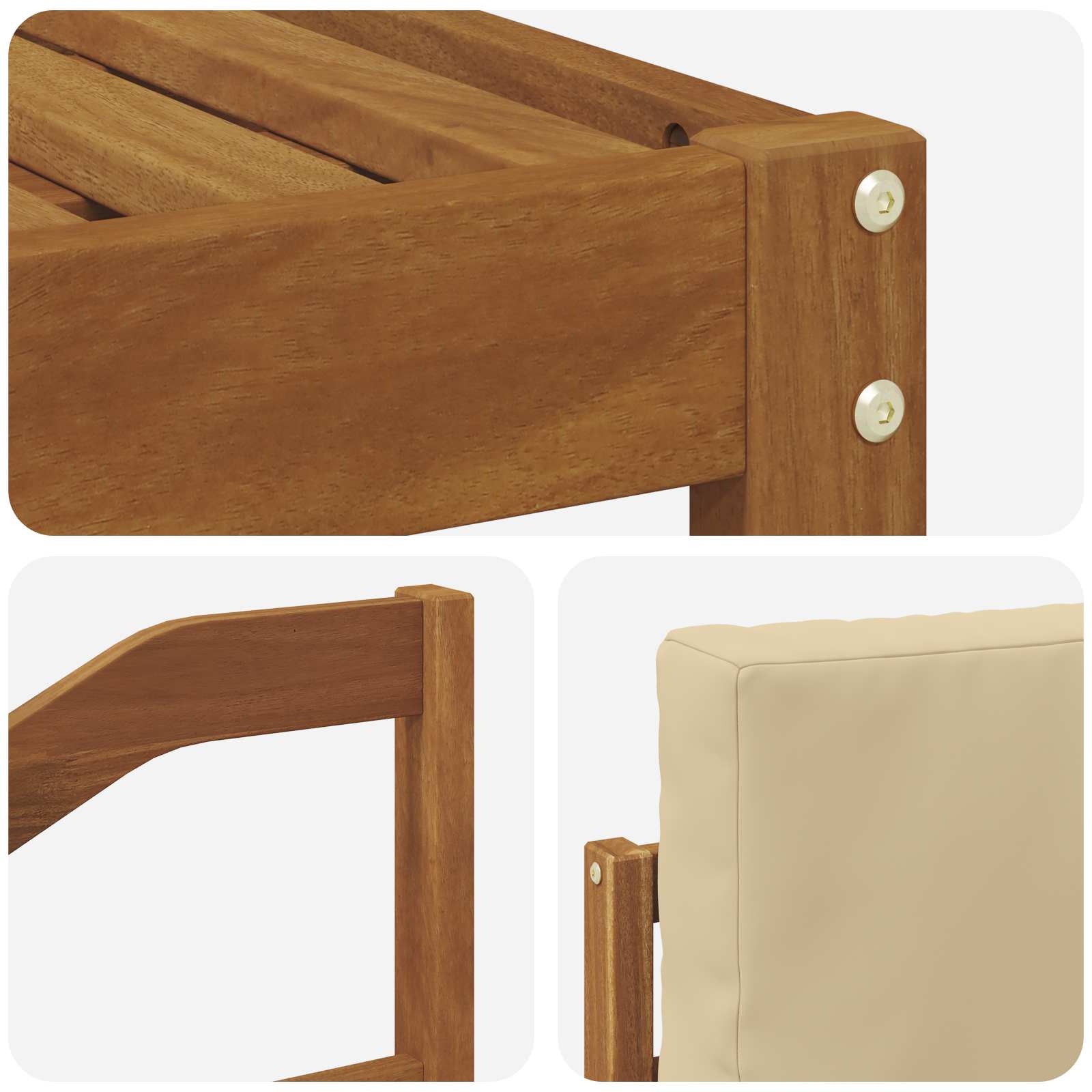 Set vanjskih sofa 6 pcs Prirodna i bež Konstruirano drvo
