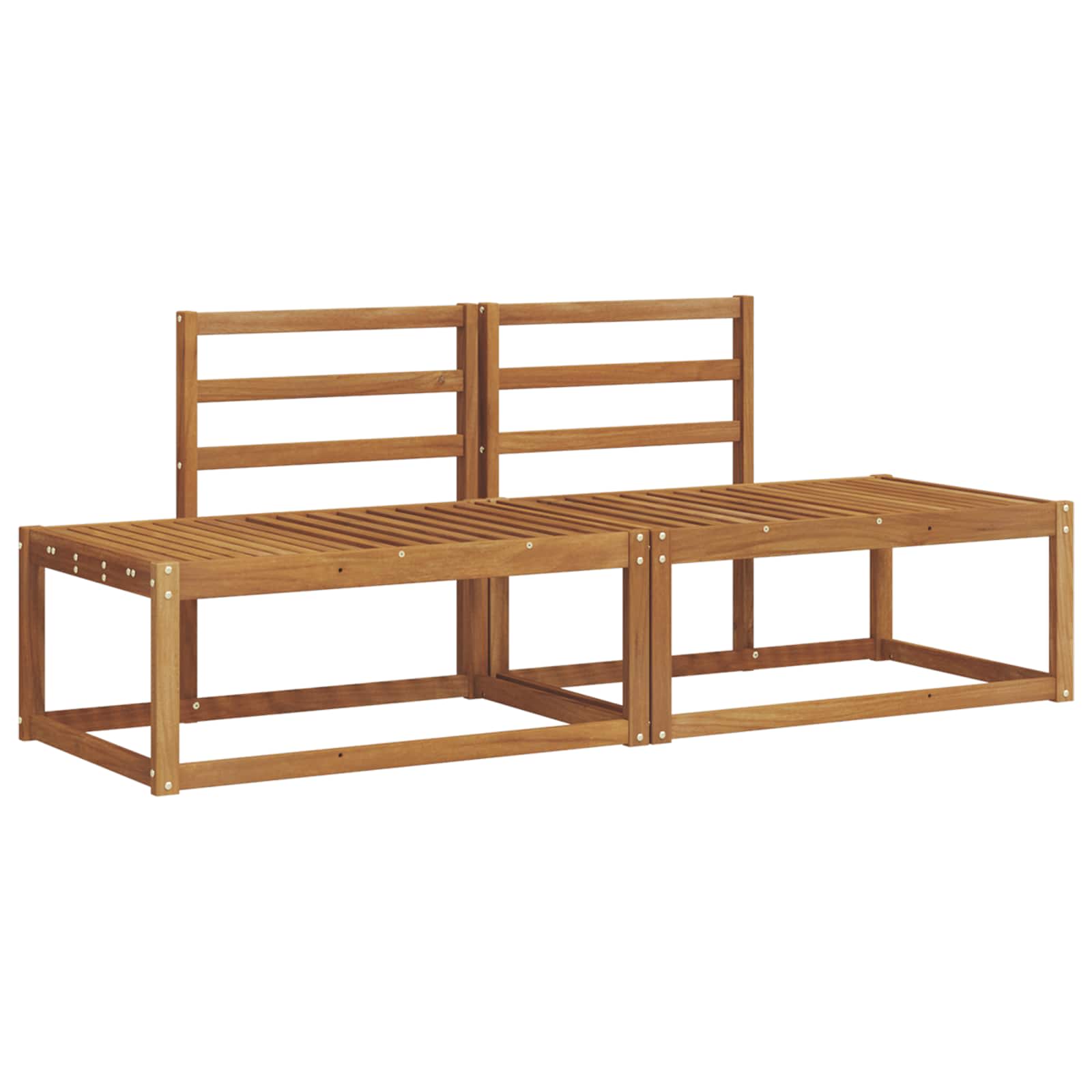 Set vanjskih sofa 2 pcs Prirodna 182,5 x 63 x 73 cm