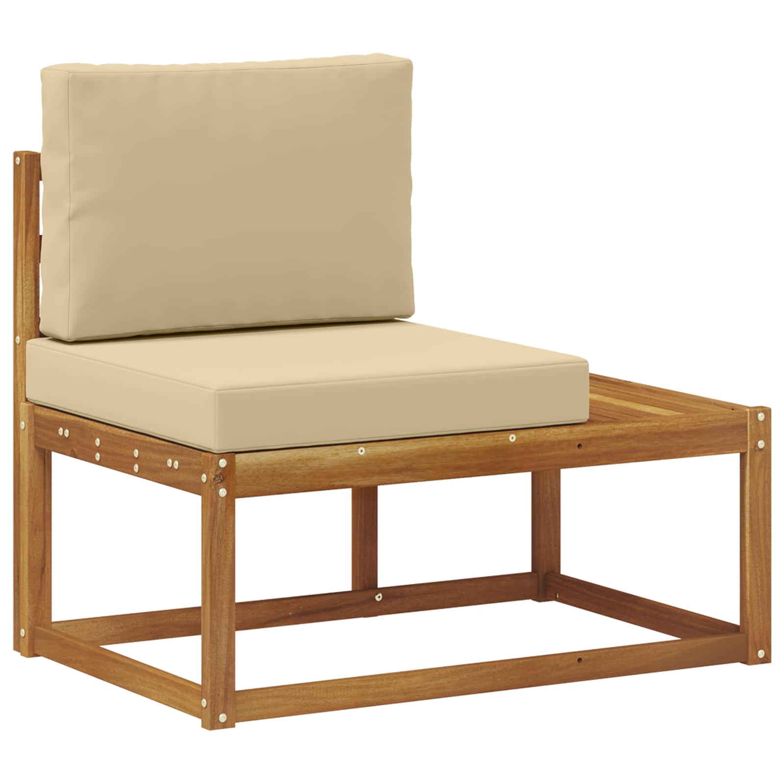Set vanjskih sofa s jastukom 5 Komad Prirodna i bež