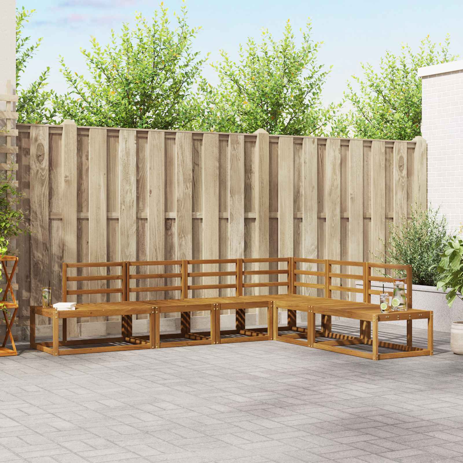 Set vanjskih sofa 6 Komad Prirodna Čvrsto drvo akacije