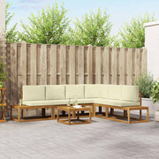 Set vanjskih sofa s jastukom 7 Komad Prirodna i krem