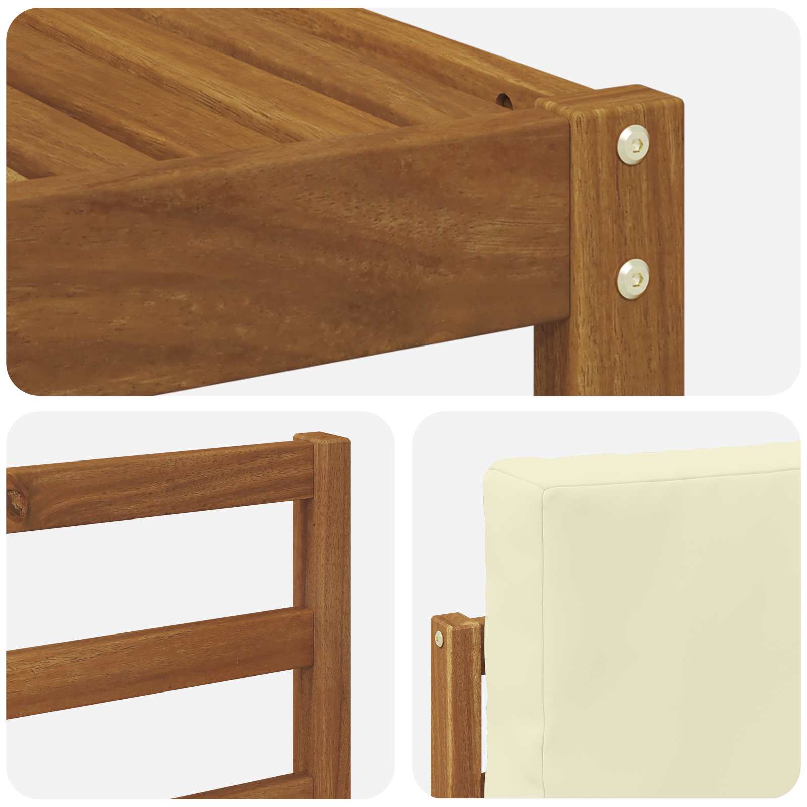 Set vanjskih sofa s jastukom 10 pcs Prirodna i krem
