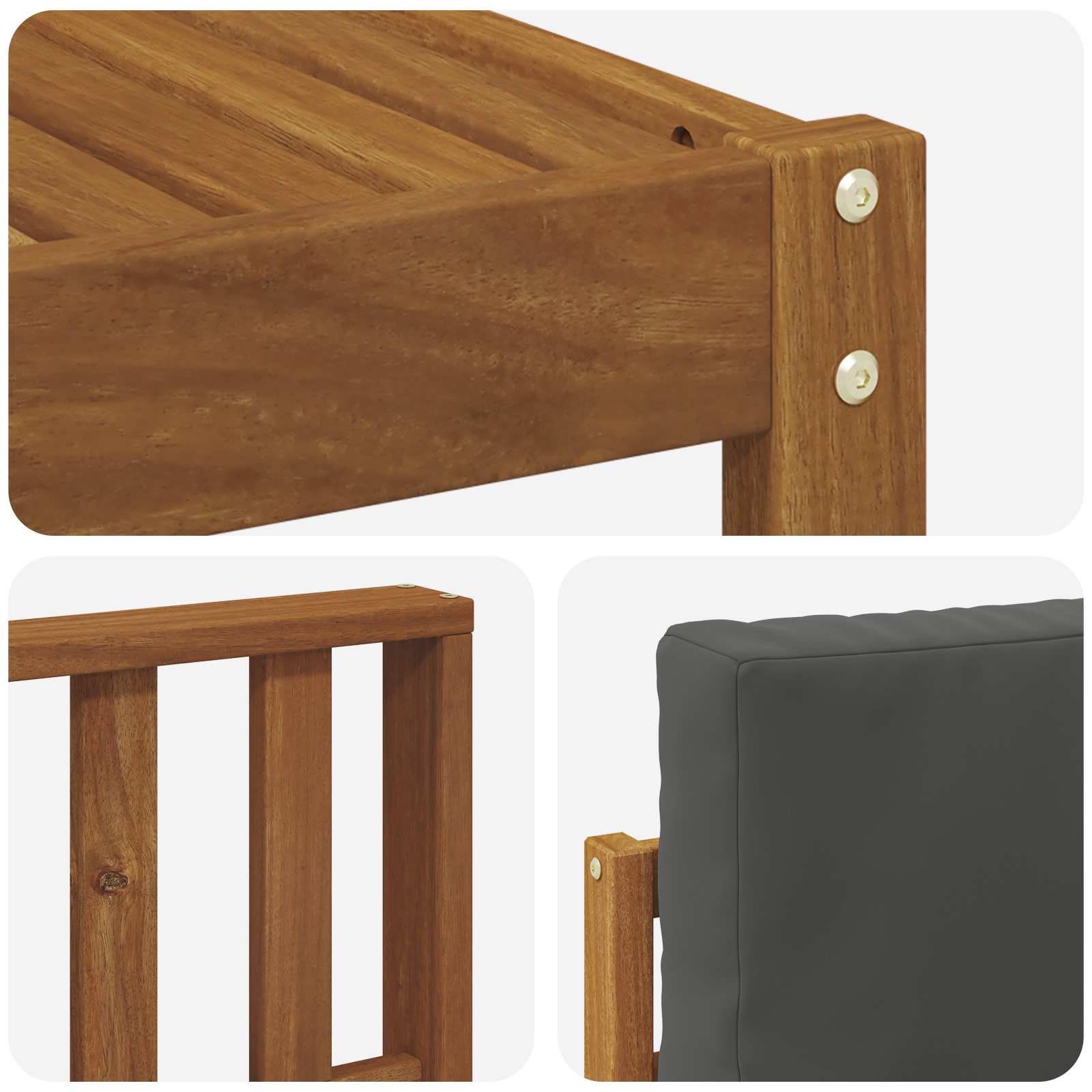 Set vanjskih sofa s jastukom 10 pcs Prirodna i antracit
