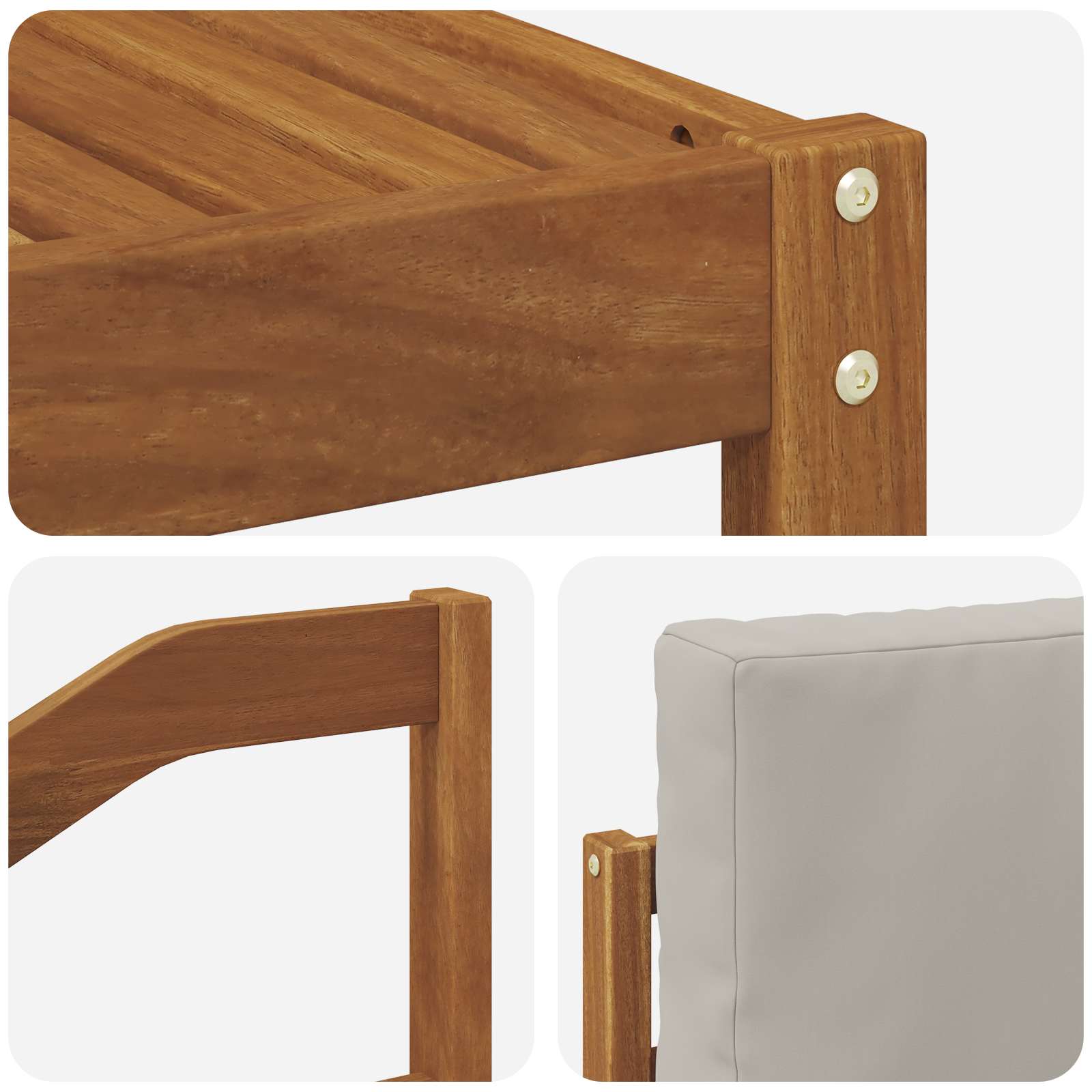 Set vanjskih sofa s jastukom 10 pcs Prirodna i svijetlo siva