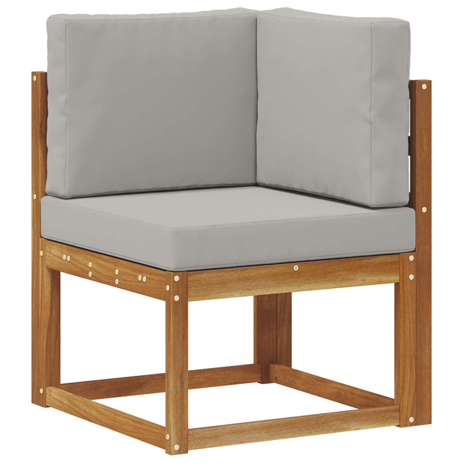 Set vanjskih sofa s jastukom 10 pcs Prirodna i svijetlo siva