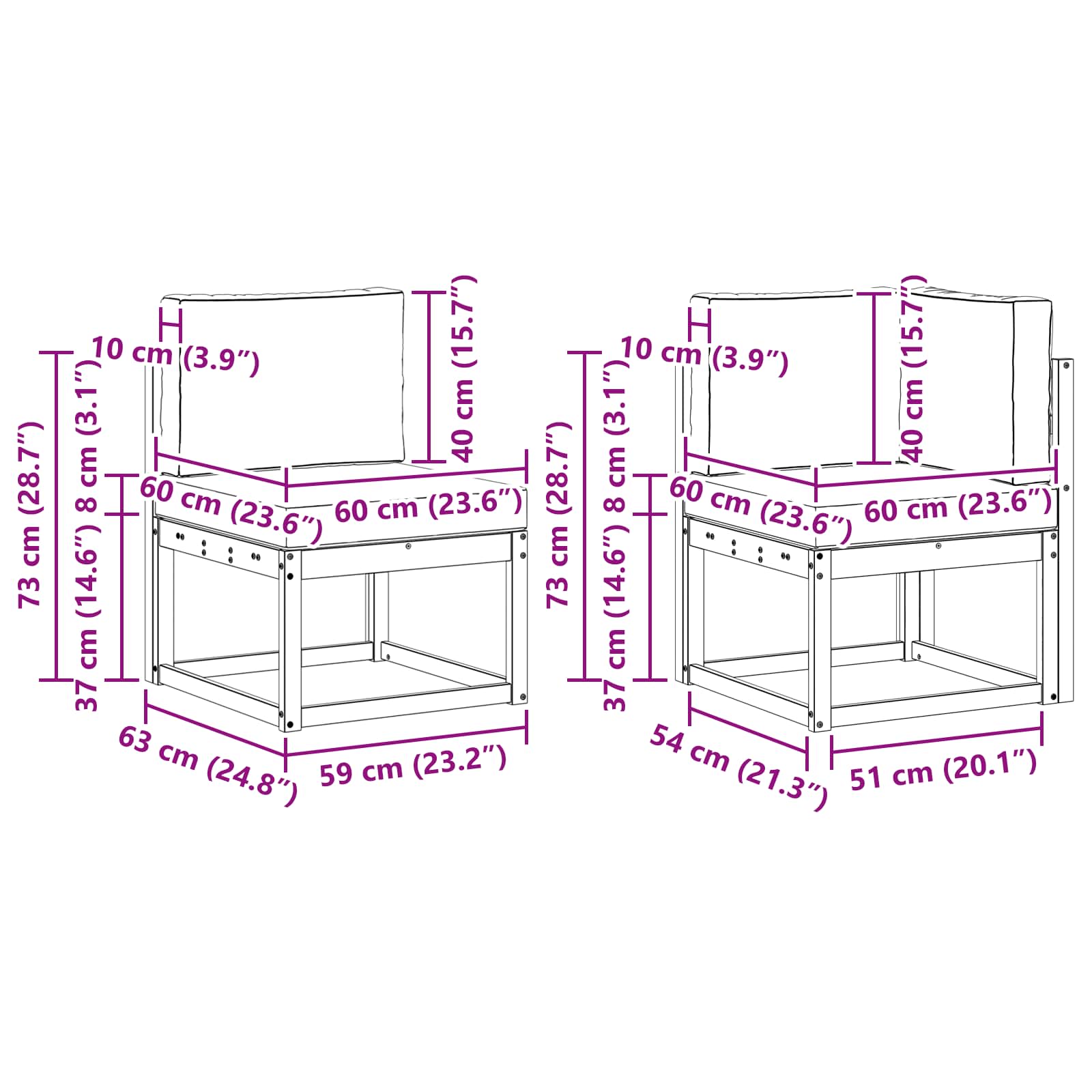 Set vanjskih sofa s jastukom 10 pcs Prirodna i svijetlo siva
