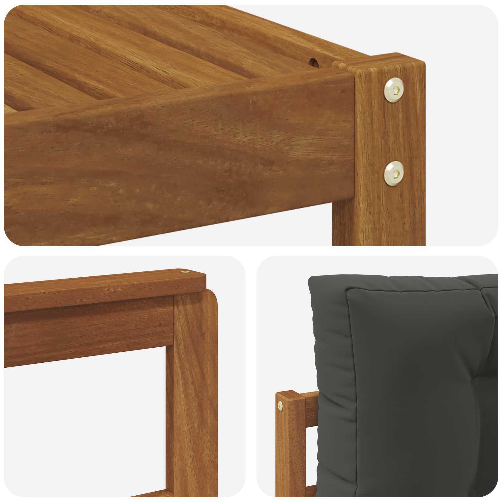 Set vanjskih sofa s jastukom 5 pcs Prirodna i antracit