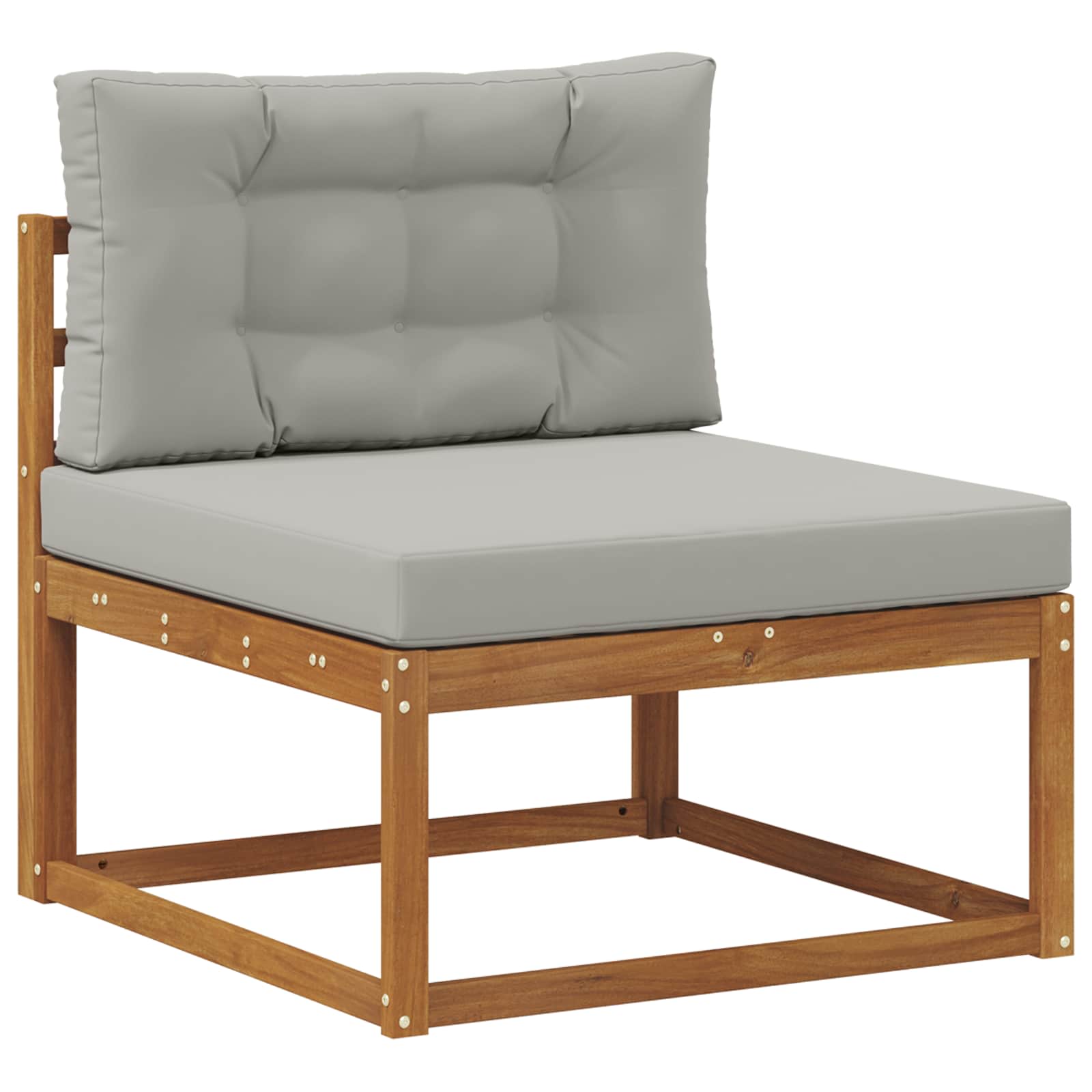 Set vanjskih sofa s jastukom 7 pcs Prirodna i svjetlosiva