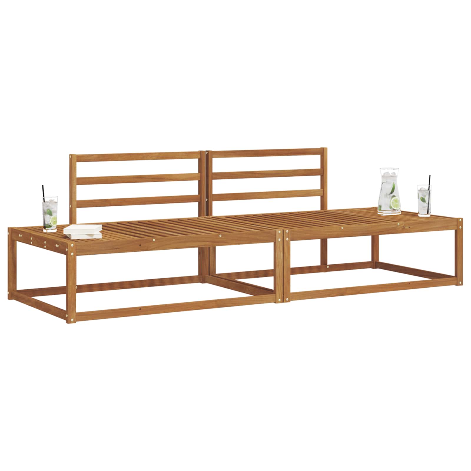 Set vanjskih sofa Prirodna Čvrsto drvo akacije