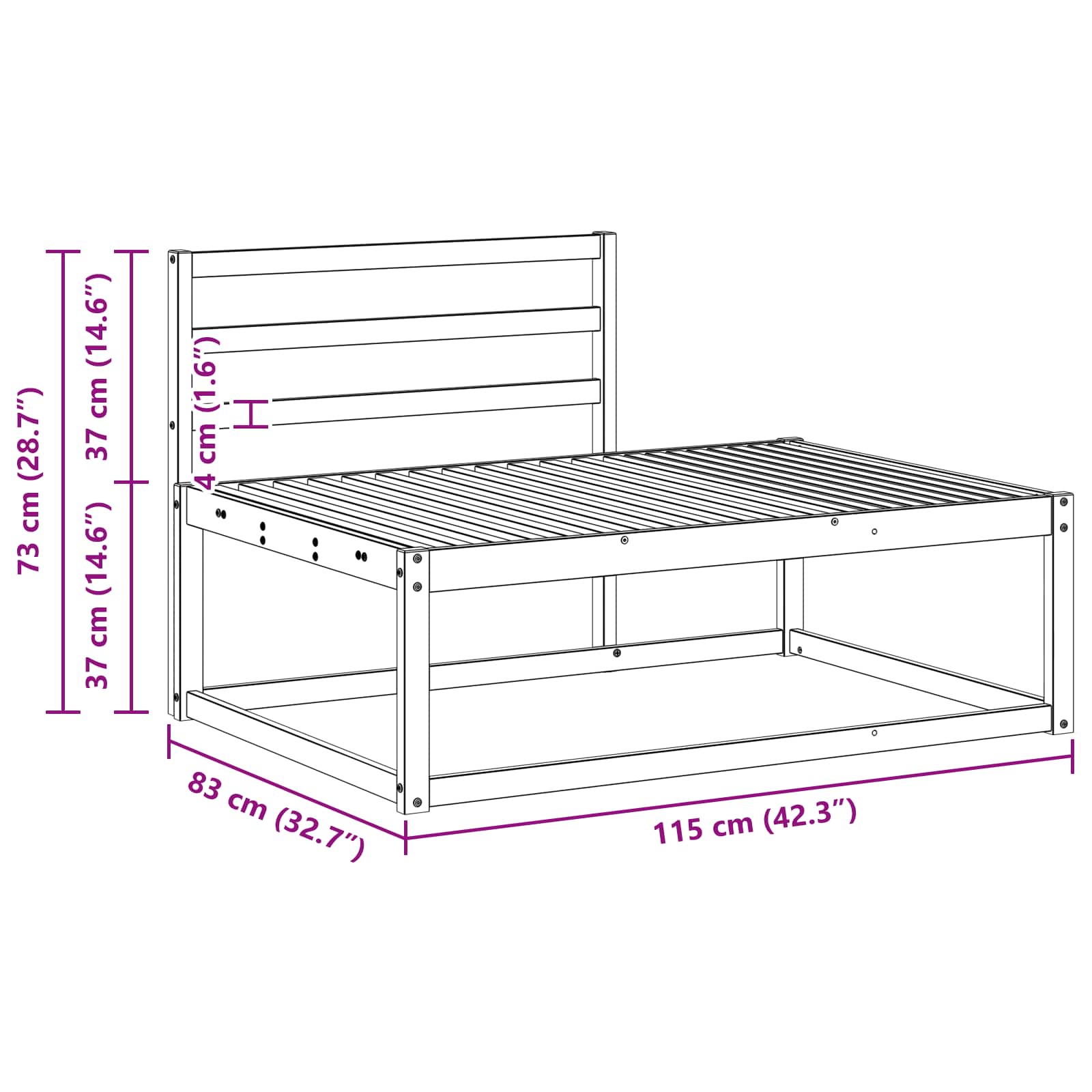 Set vanjskih sofa Prirodna Čvrsto drvo akacije