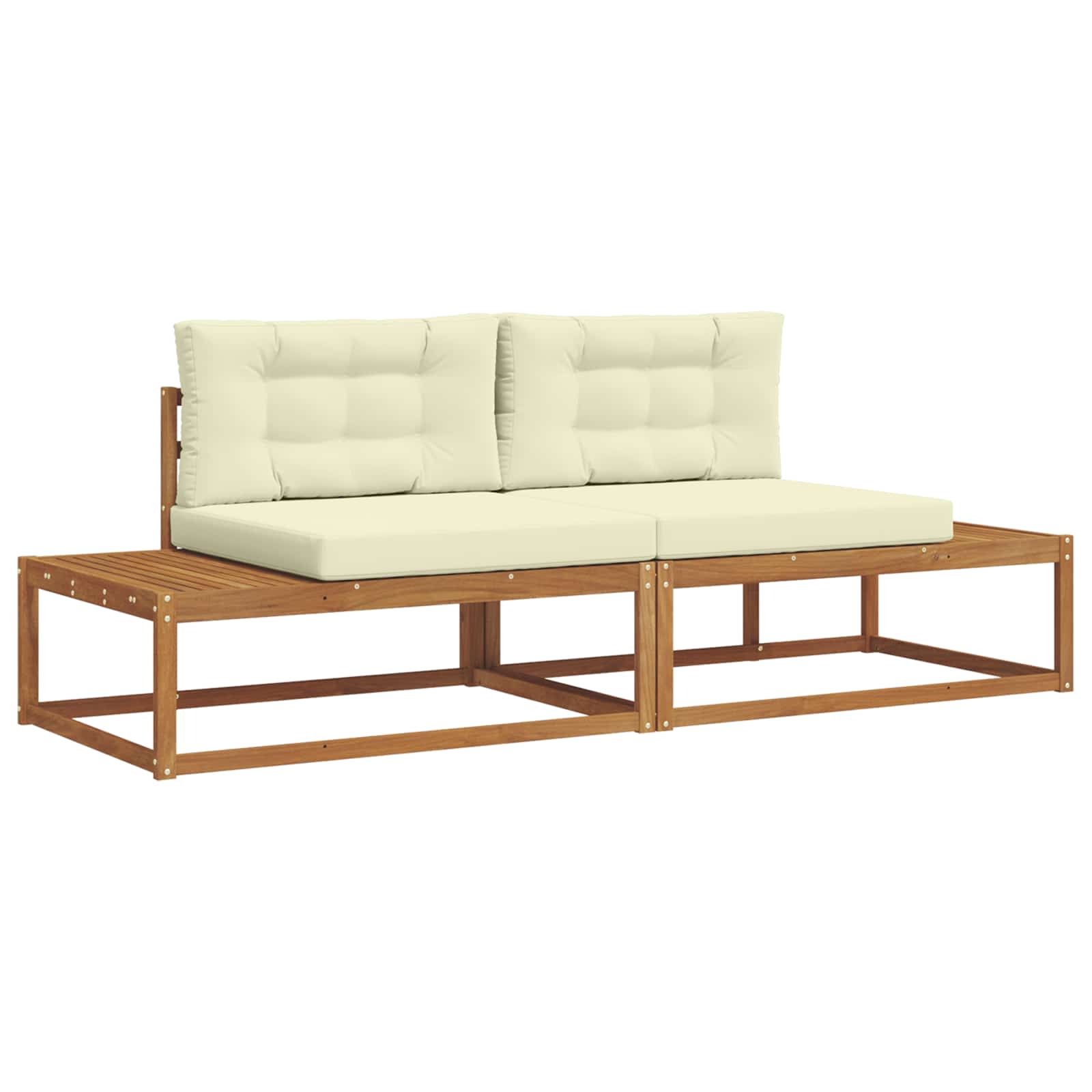 Set vanjskih sofa s jastukom Prirodna i krem