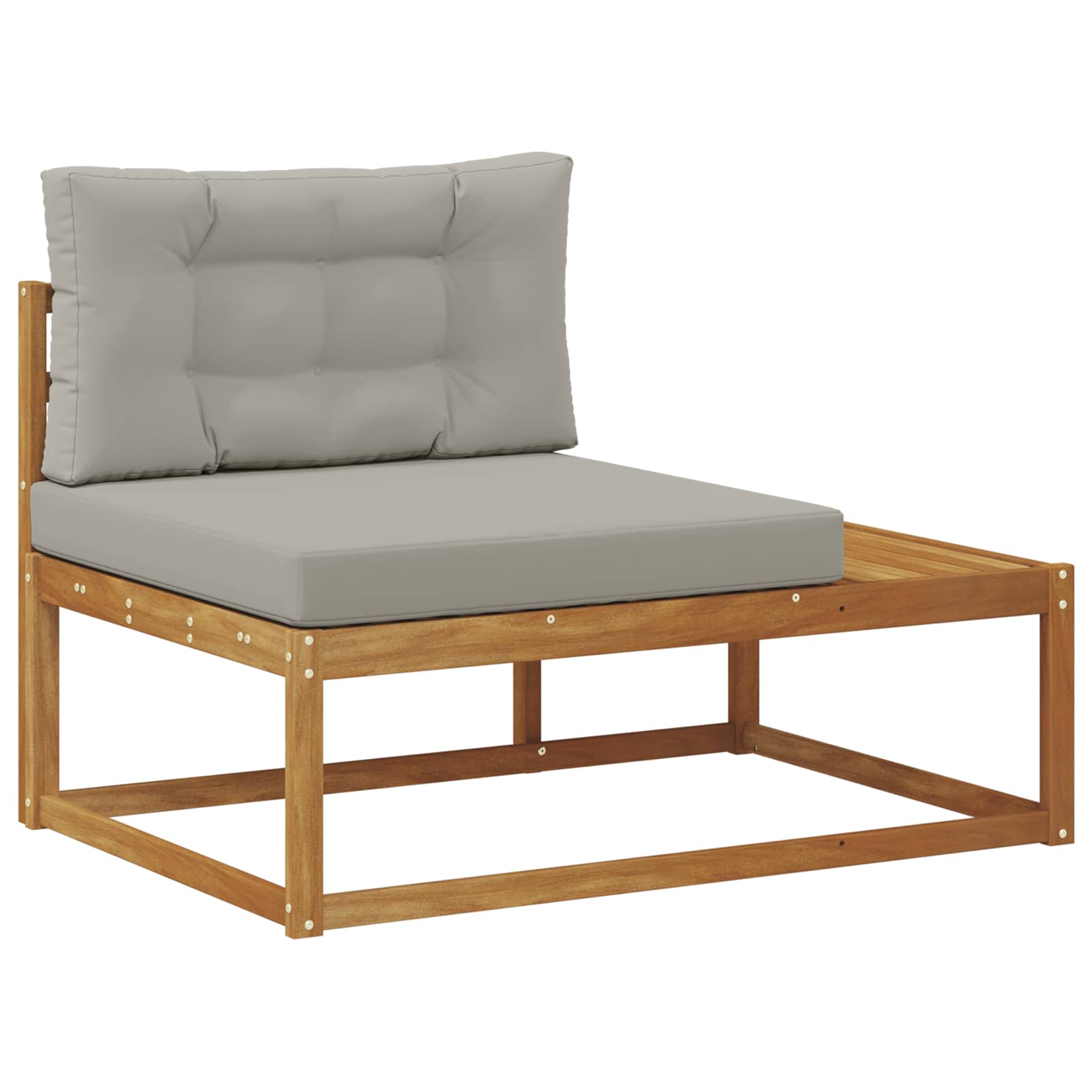 Set vanjskih sofa s jastukom Prirodna i svijetlo siva