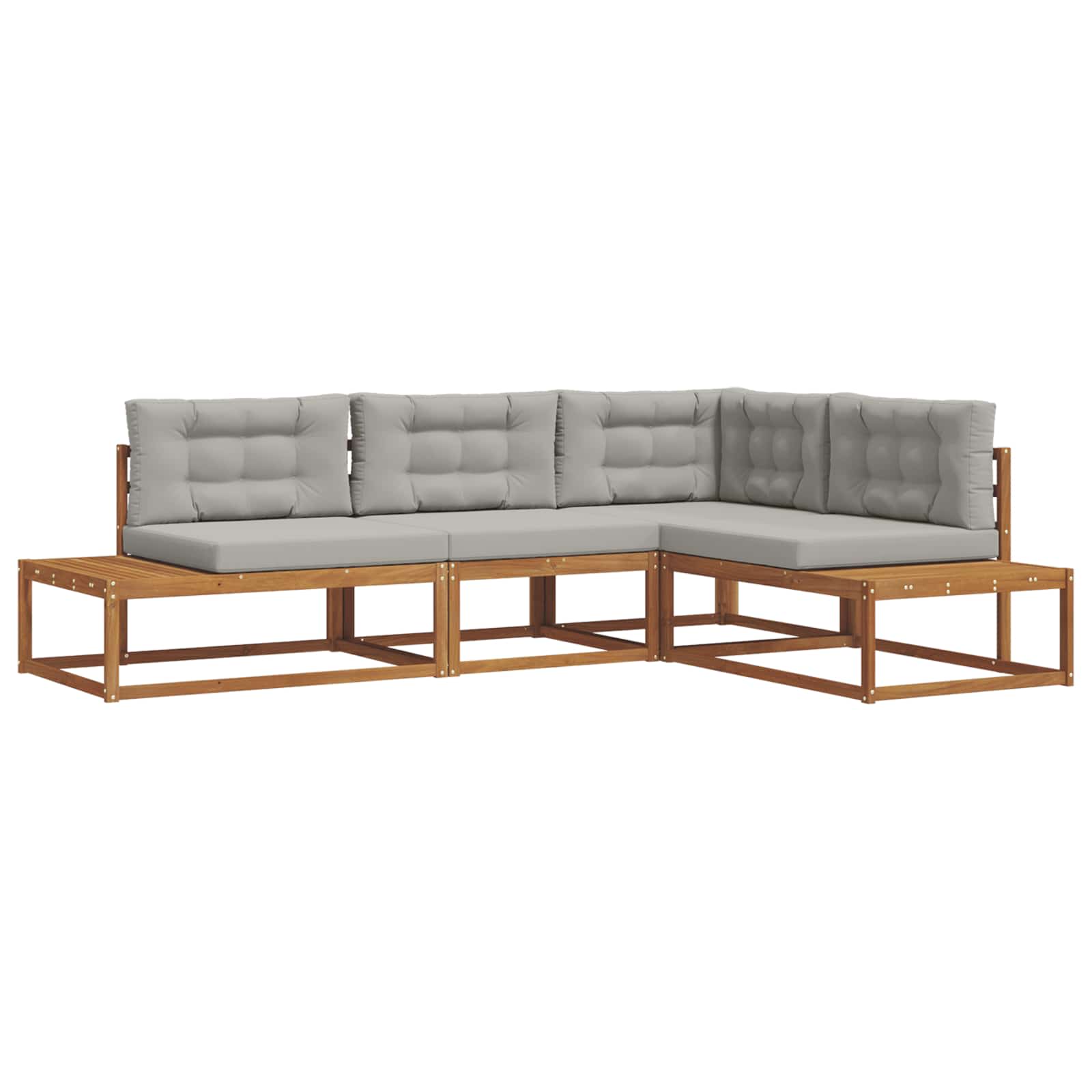 Set vanjskih sofa Prirodna i svijetlo siva