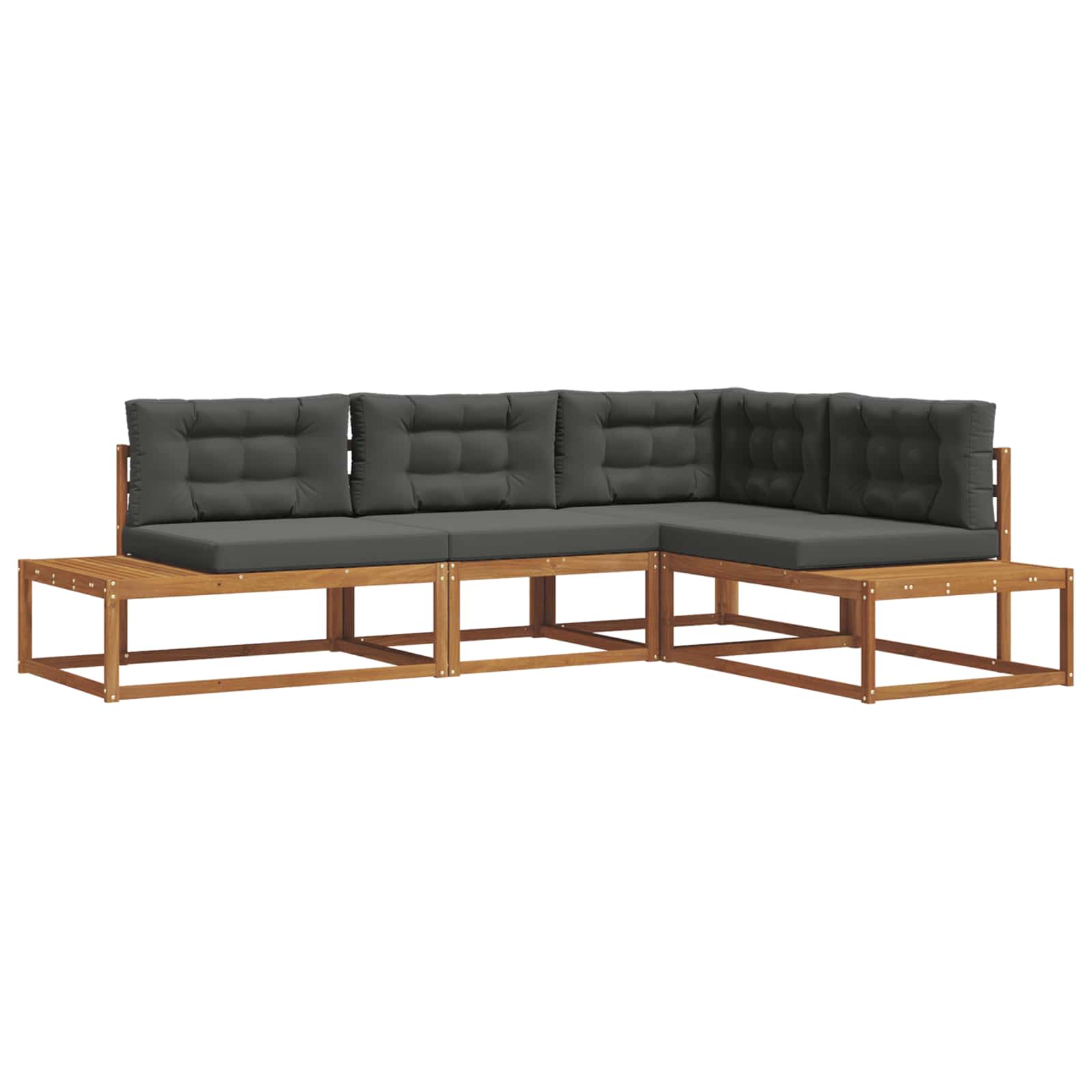 Set vanjskih sofa Prirodna i antracit