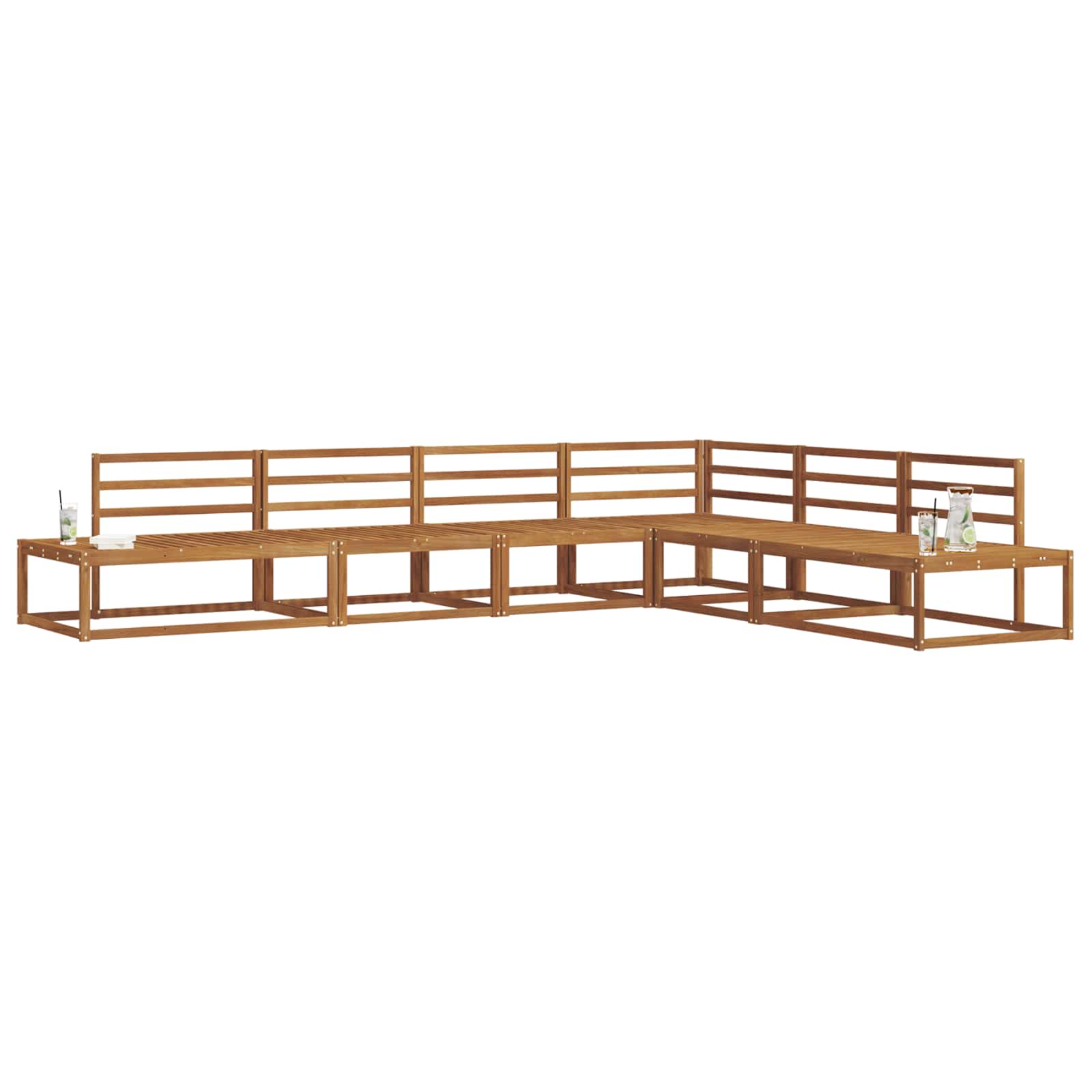 Set vanjskih sofa Prirodna Čvrsto drvo akacije