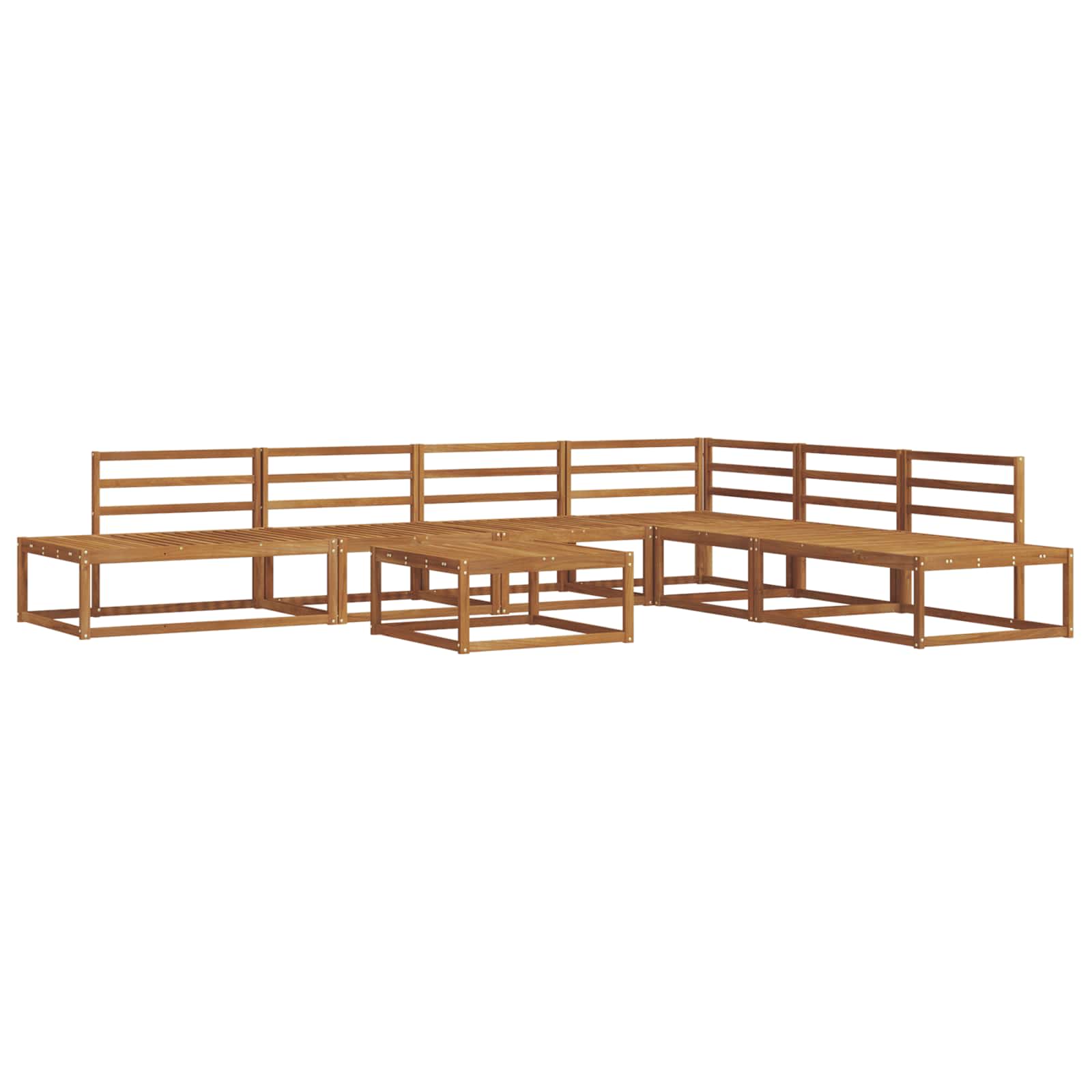 Set vanjskih sofa Prirodna Čvrsto drvo akacije