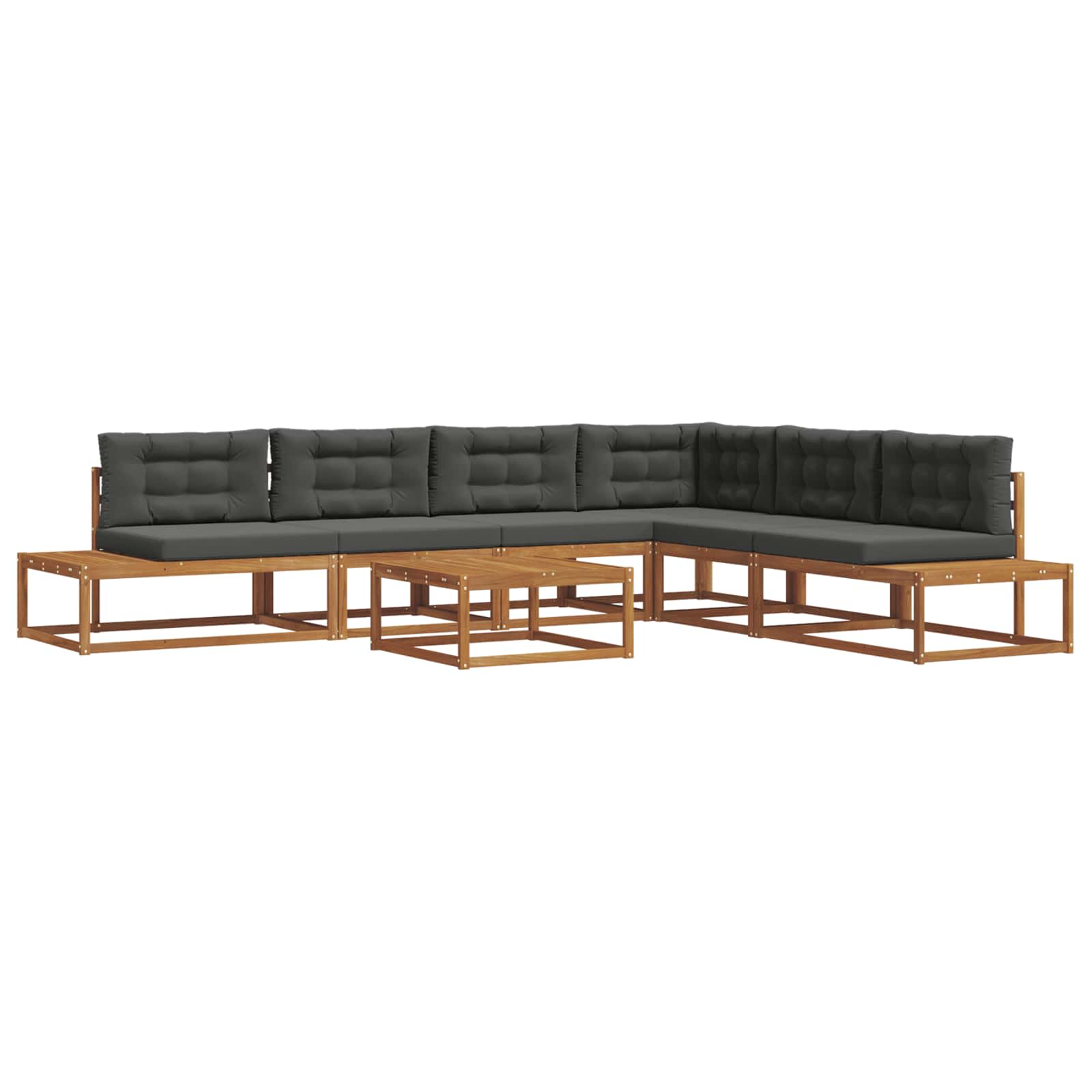 Set vanjskih sofa Prirodna i antracit