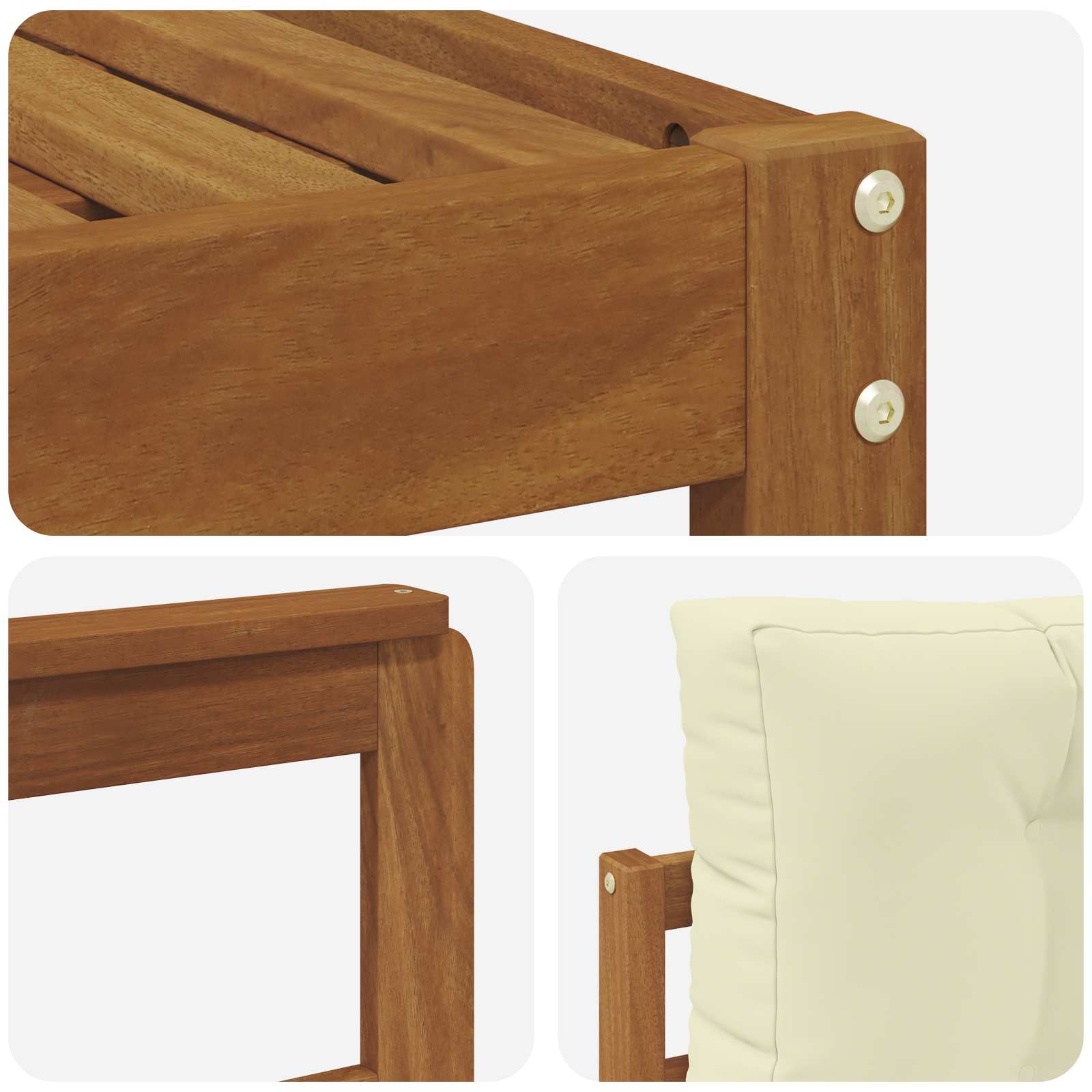 Set vanjskih sofa s jastukom 11 pcs Prirodna i krem