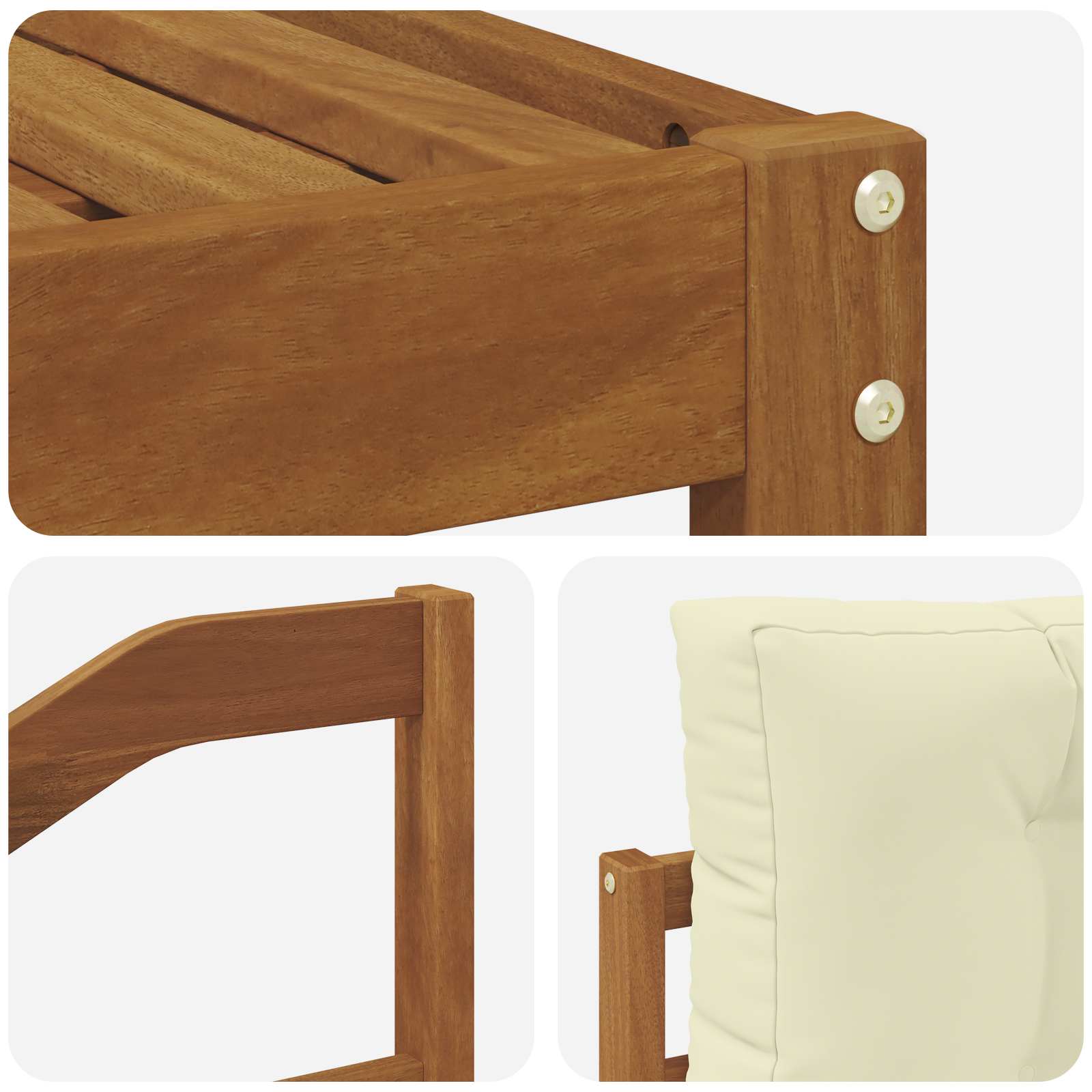 Set vanjskih sofa s jastukom 11 pcs Prirodna i krem