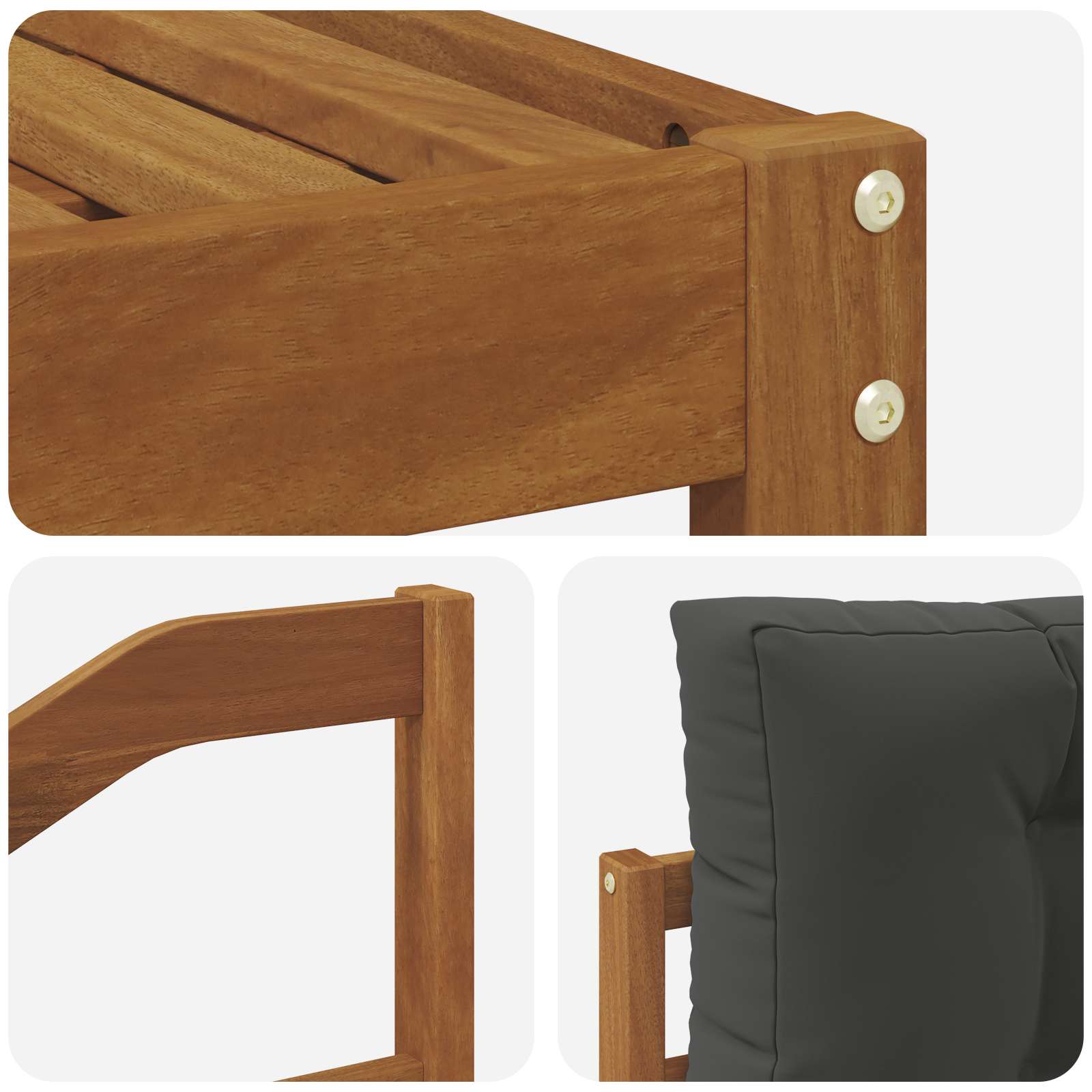 Set vanjskih sofa s jastukom 11 pcs Prirodna i antracit