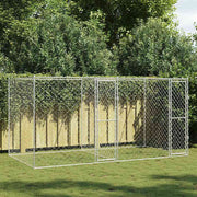 Kavez za pse Srebrno 400 x 200 x 200 cm Cinkani čelik
