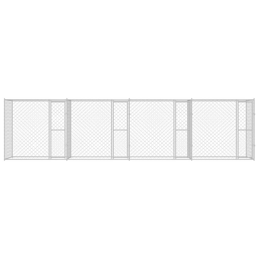 Kavez za pse Srebrno 800 x 200 x 200 cm Cinkani čelik
