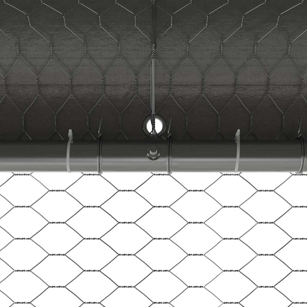 Kavez za piliće 2 pcs Srebrno 400 x 200 x 200 cm Cinkani čelik