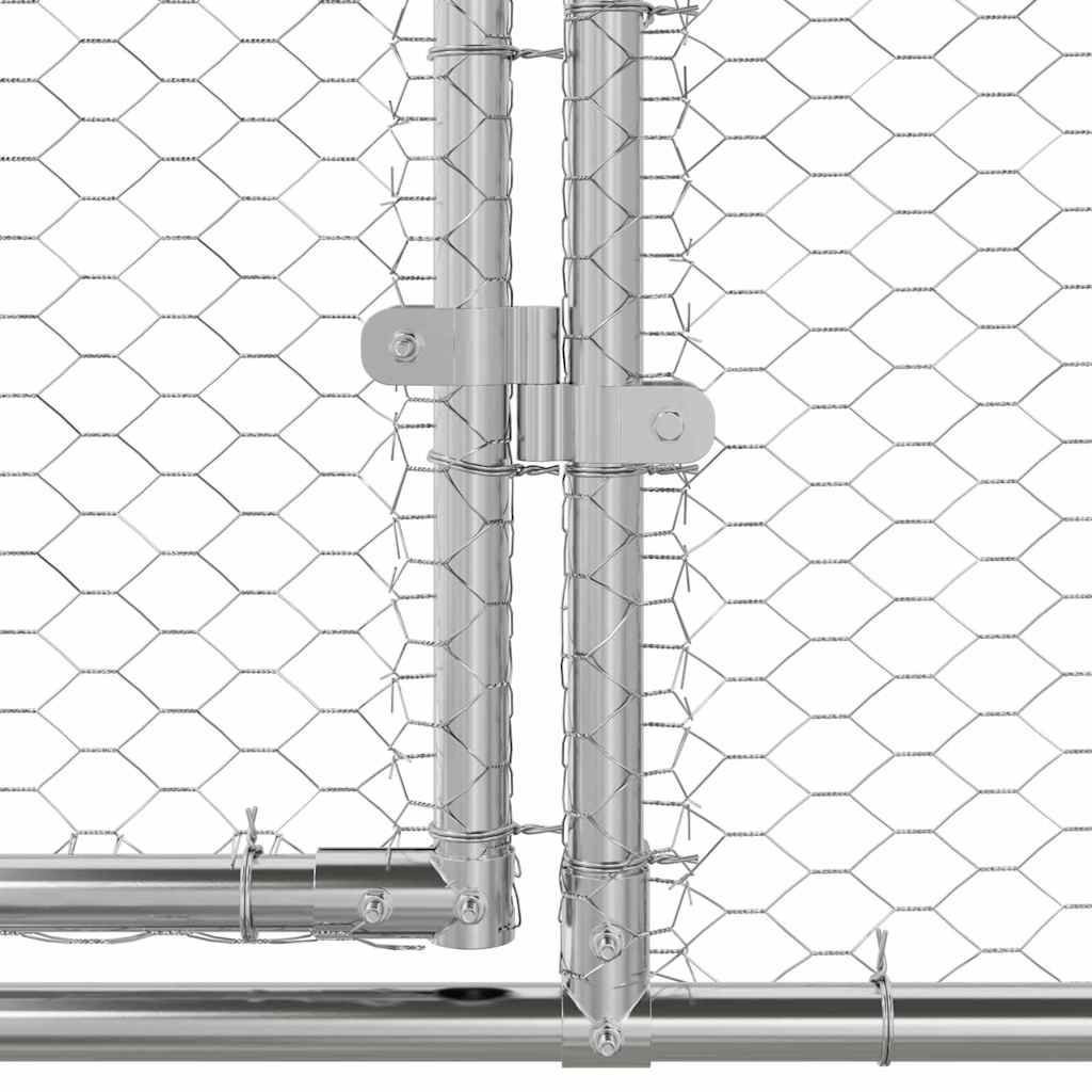 Kavez za piliće 3 pcs Srebrno 600 x 200 x 200 cm Cinkani čelik