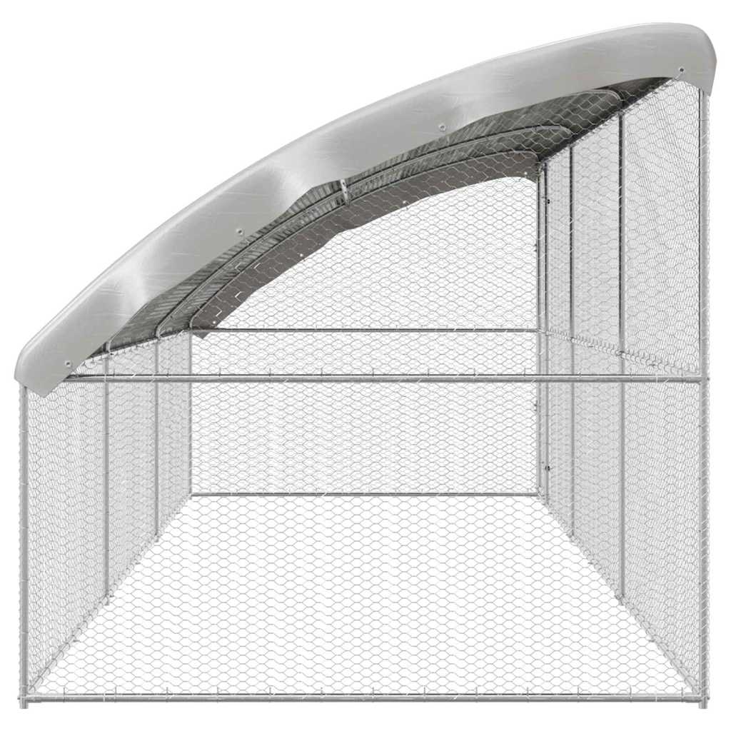 Kavez za piliće 3 pcs Srebrno 600 x 200 x 200 cm Cinkani čelik
