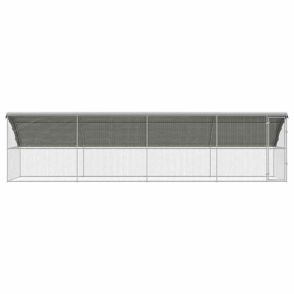 Kavez za piliće 4 pcs Srebrno 800 x 200 x 200 cm Cinkani čelik