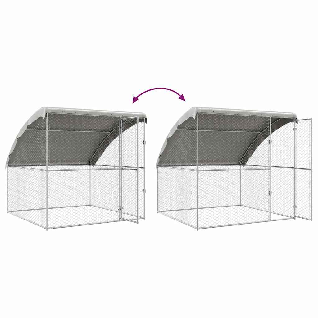 Kućica za pse 4 pcs Srebrno 8 x 2 x 2 m Pocinčani čelik