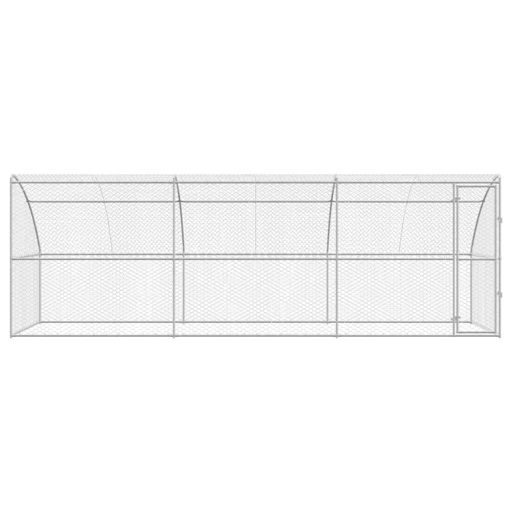 Kućica za pse 3 pcs Srebrno 6 x 2 x 2 m Pocinčani čelik
