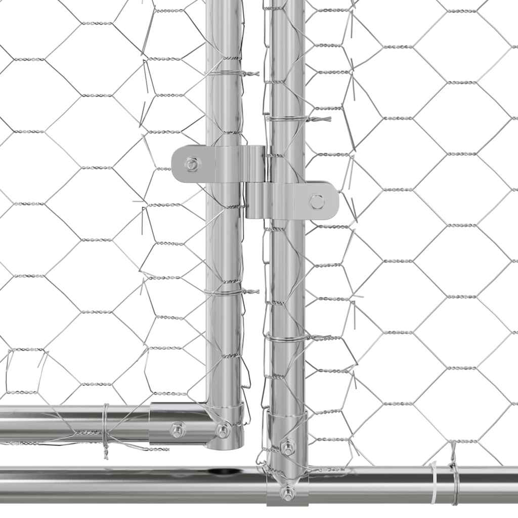 Kućica za pse 4 pcs Srebrno 8 x 2 x 2 m Pocinčani čelik