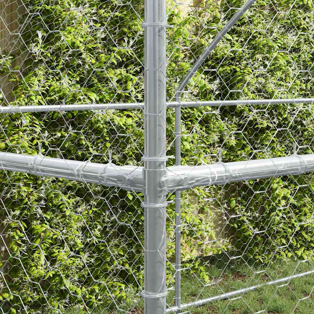 Kućica za pse 4 pcs Srebrno 8 x 2 x 2 m Pocinčani čelik