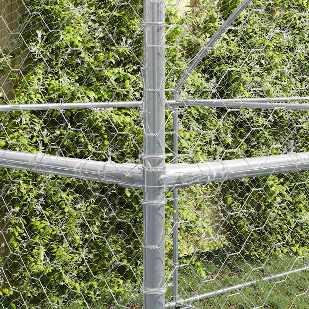 Kućica za pse 4 pcs Srebrno 8 x 2 x 2 m Pocinčani čelik