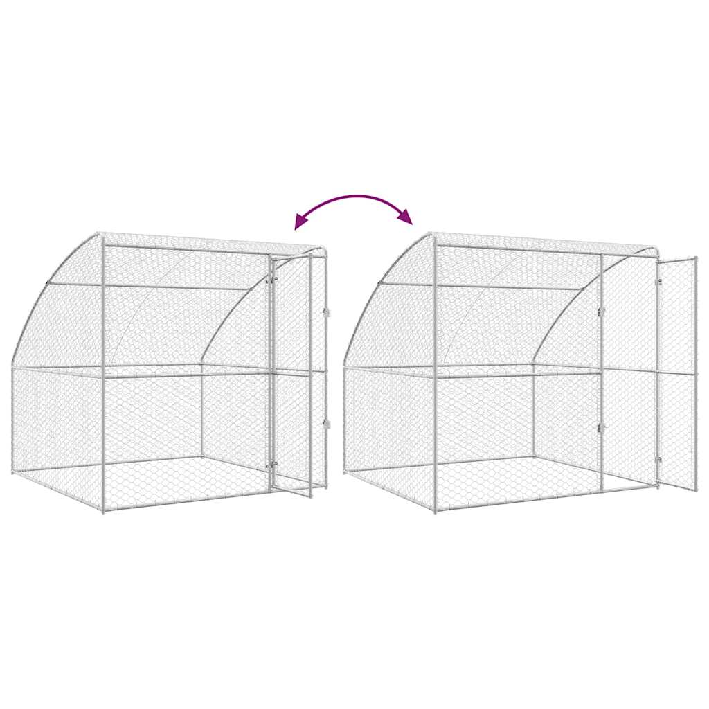 Kućica za pse 4 pcs Srebrno 8 x 2 x 2 m Pocinčani čelik