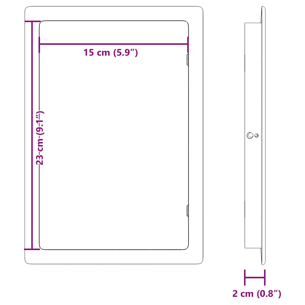 Paneli za pristup 2 pcs Bijelo 15 x 23 cm ABS plastika