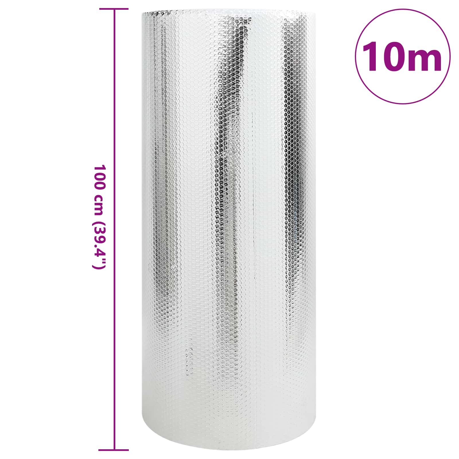 Reflektor topline za radijator Srebrno 10 x 1 m Polietilen