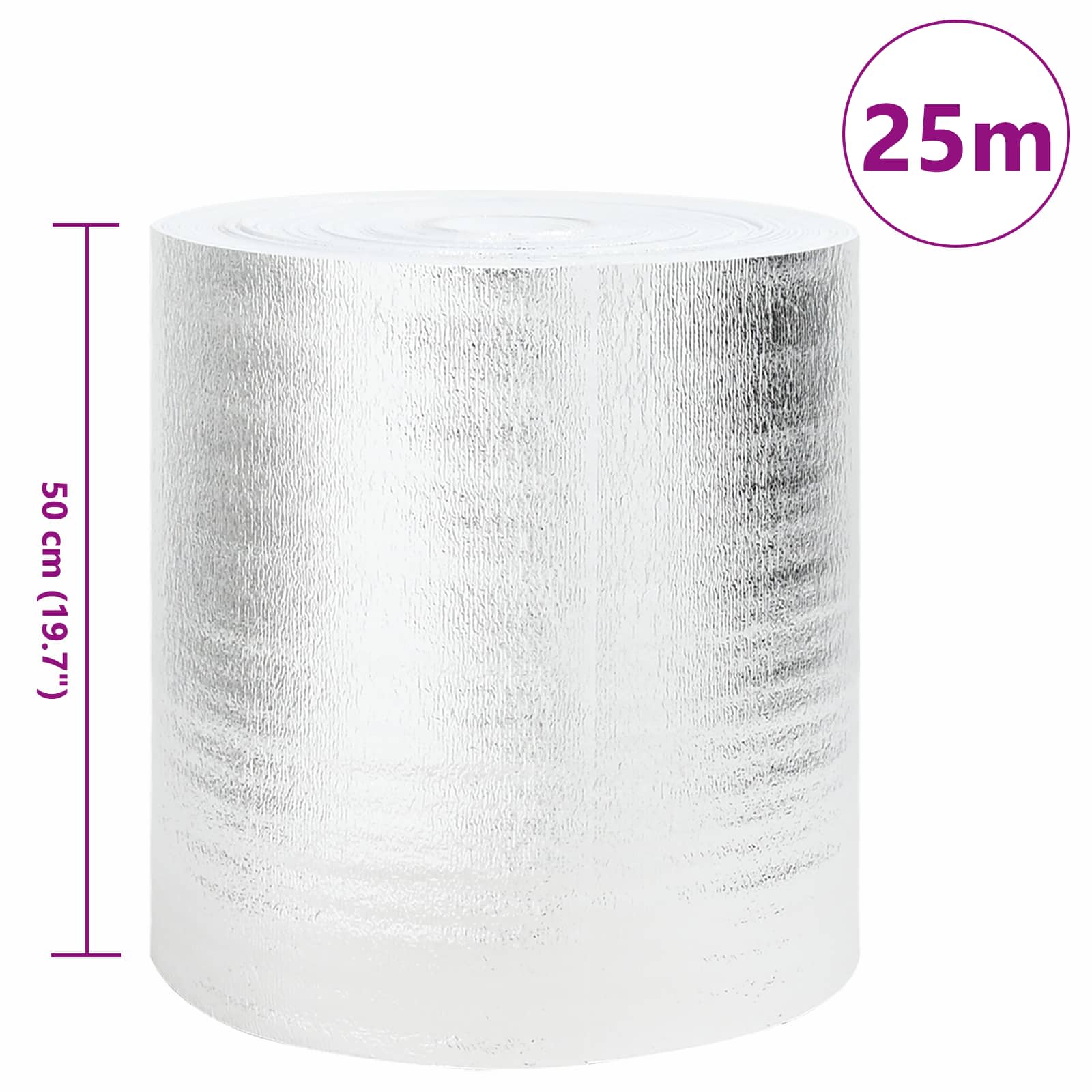 Reflektor topline za radijator Srebrno 25 x 0,5 m Polietilen