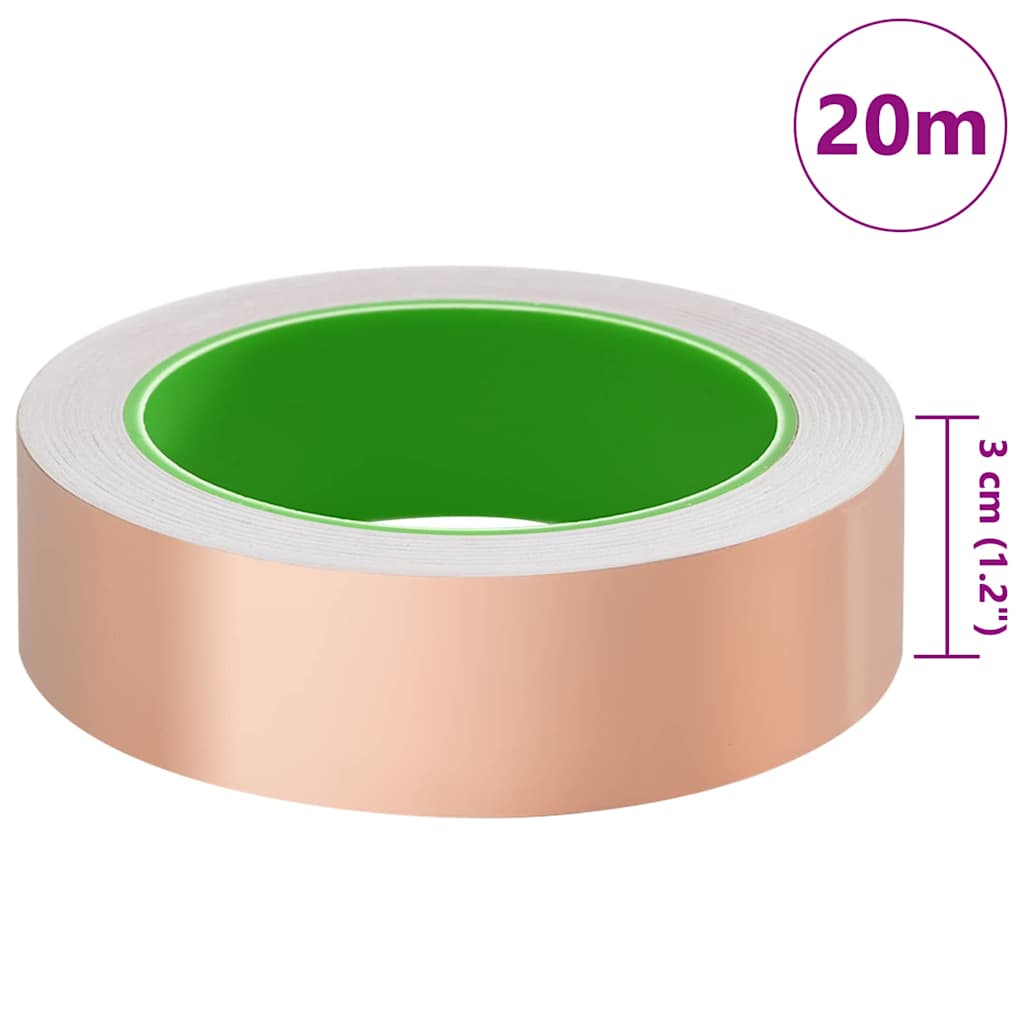 Bakarna traka za zaštitu od puževa 6 pcs Bakar 30 mm x 20 m