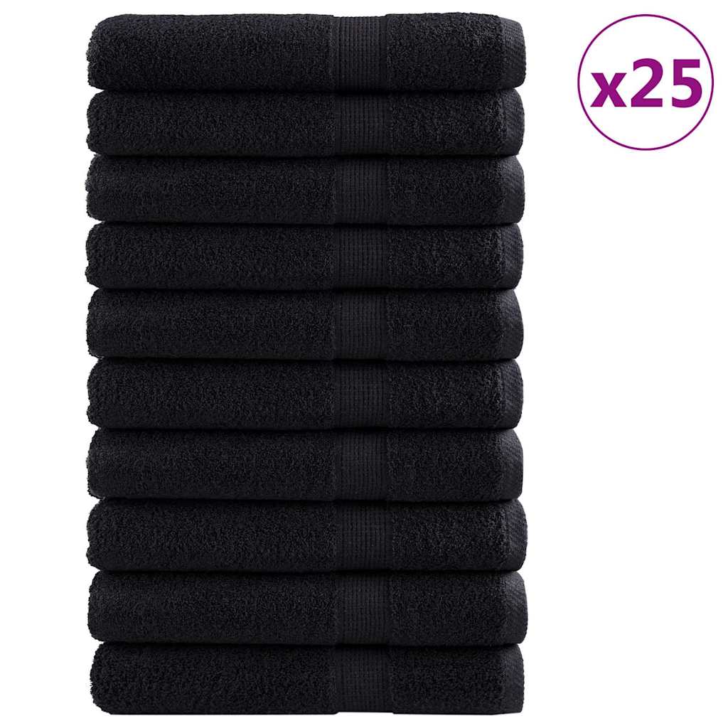 Ručnik za Goste SOLUND 25 pcs Crna 100 x 200 cm 550 gsm