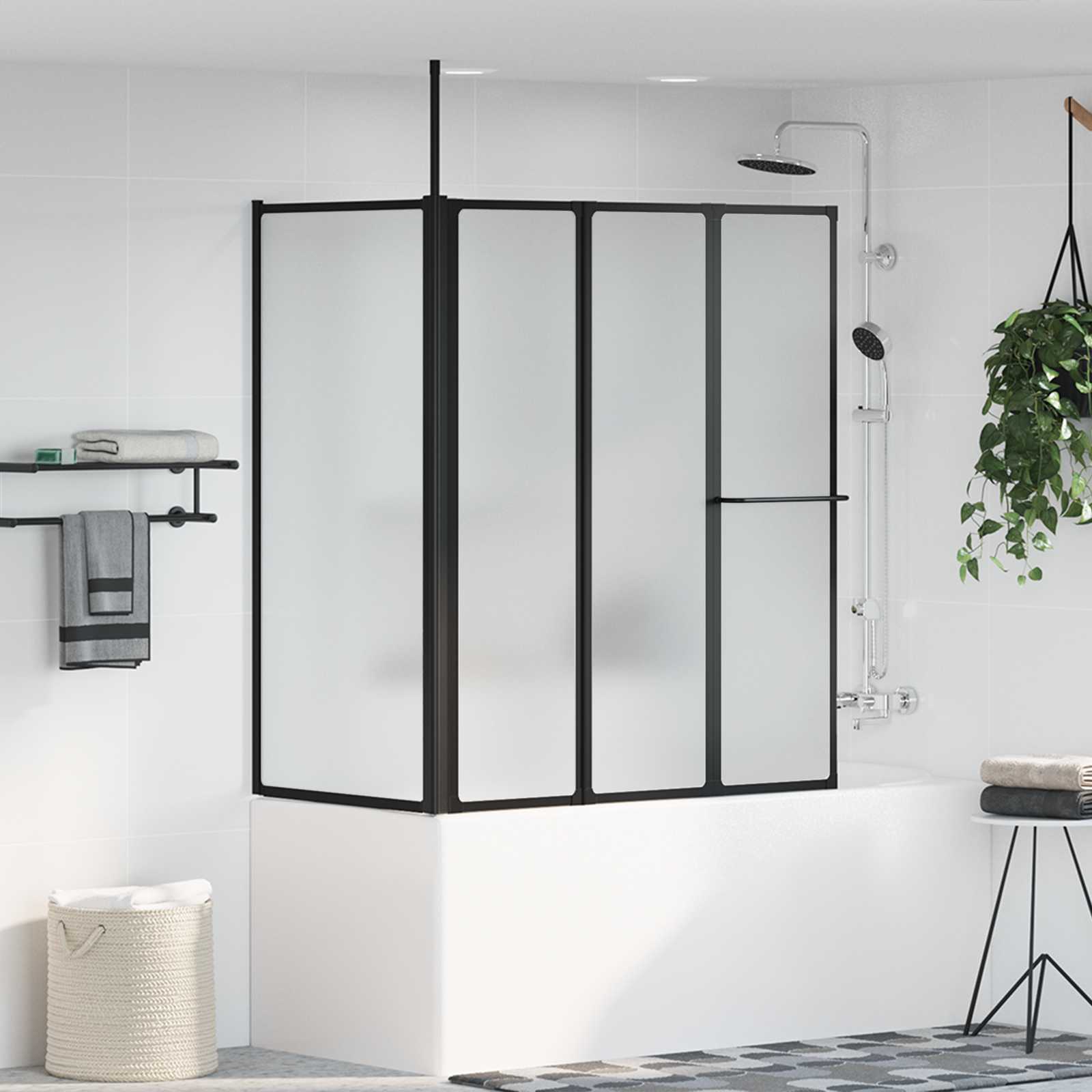 Tuš paravan Bijelo 120 x 70 x 137 cm Aluminij
