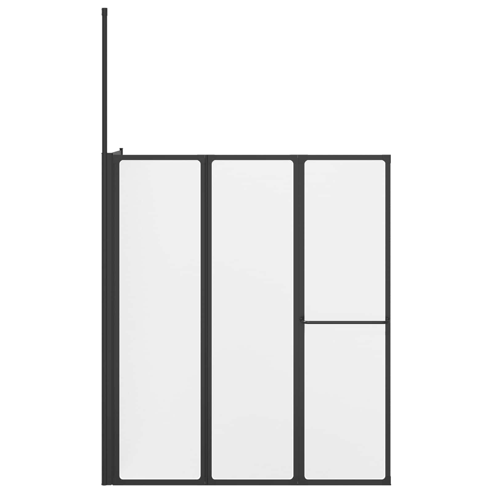 Tuš paravan Bijelo 120 x 70 x 137 cm Aluminij
