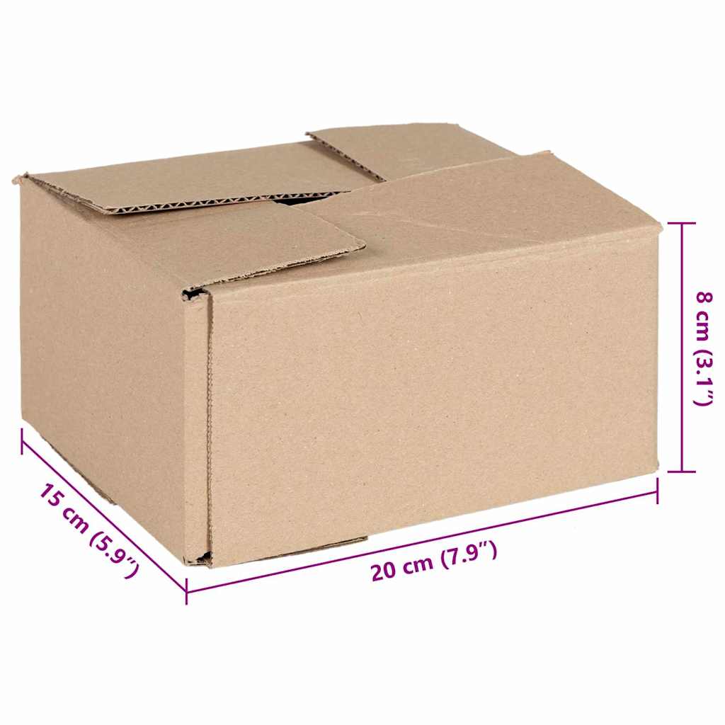 Preklopna kutija 50 pcs Prirodna 20 x 15 x 10 cm Karton