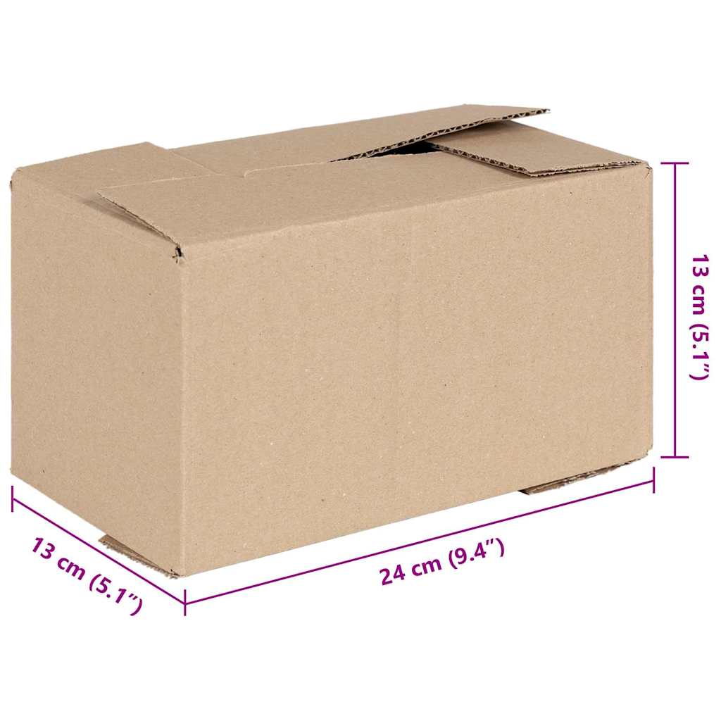 Preklopna kutija 50 pcs Prirodna 24 x 13 x 13 cm Karton