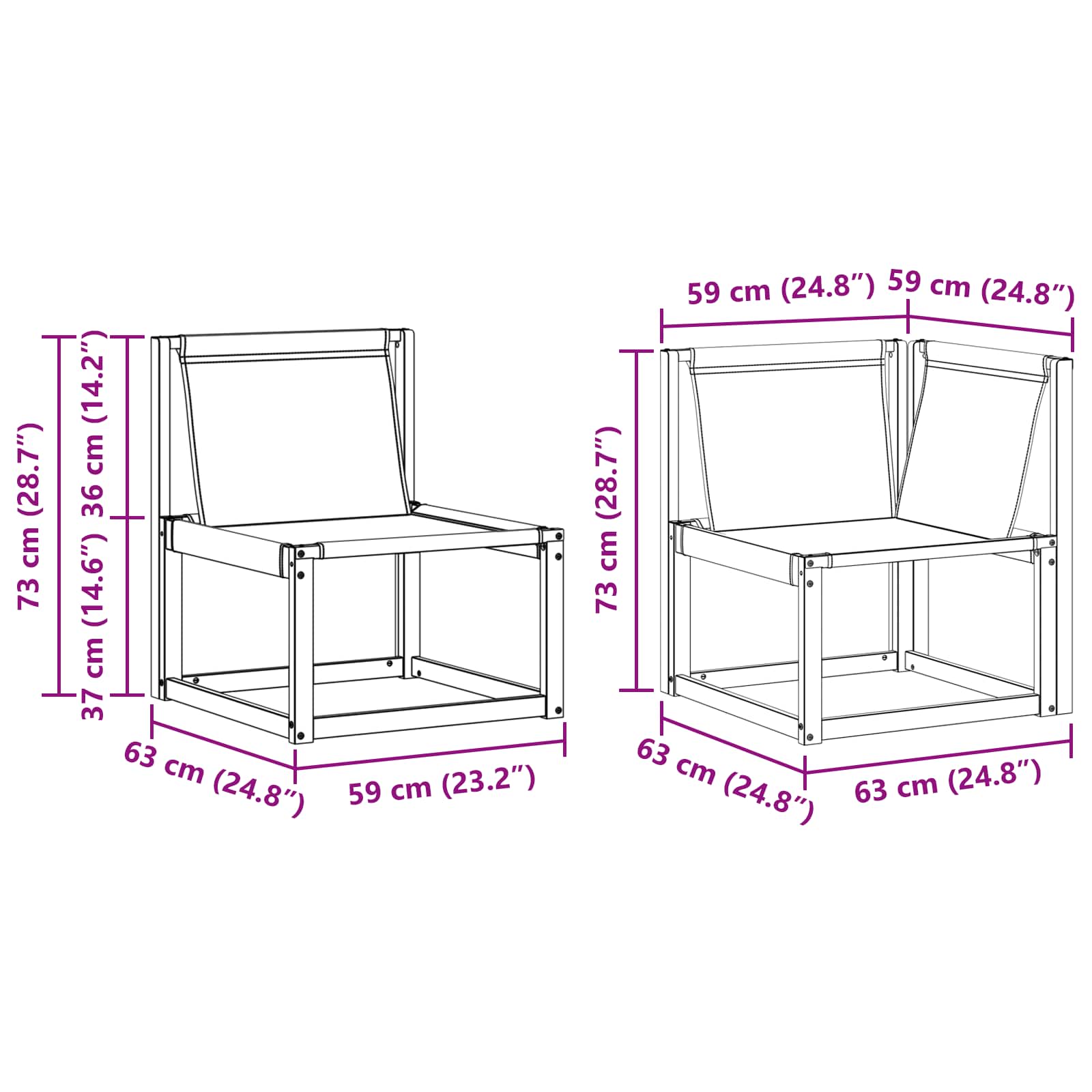 Set vanjskih sofa s jastukom 7 pcs Prirodna i crna