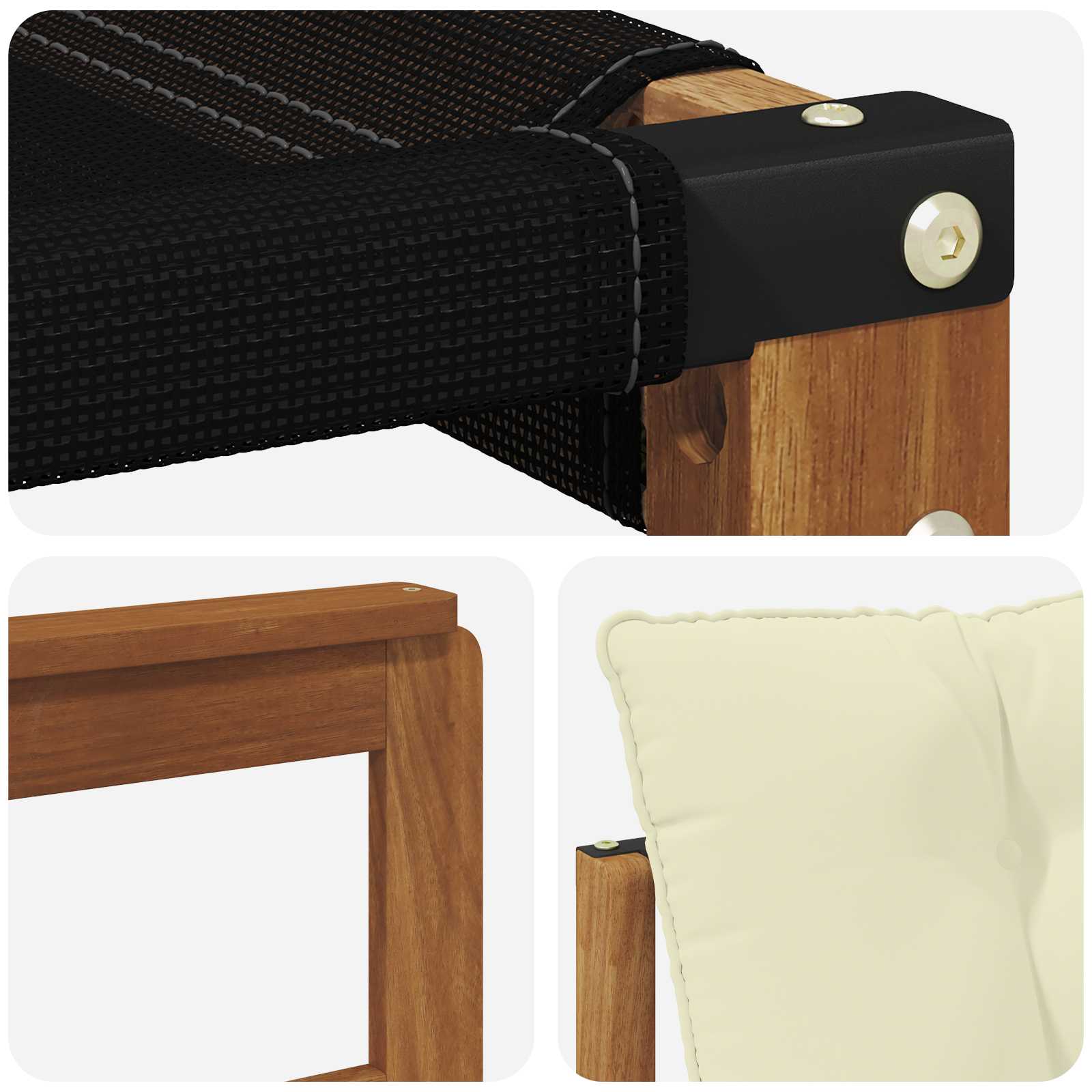 Set vanjskih sofa s jastukom 4 pcs Prirodna i krem