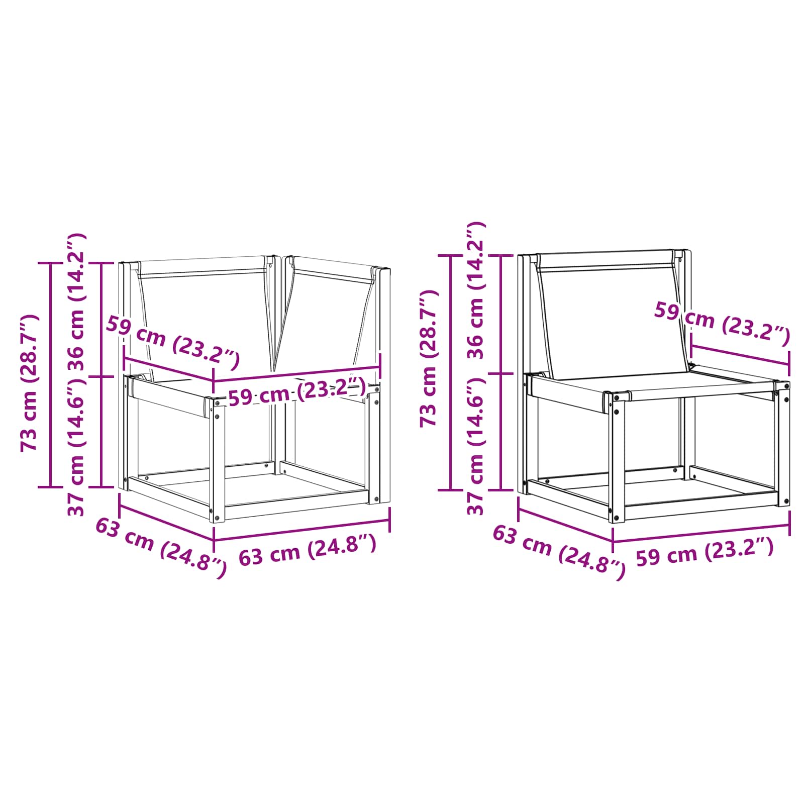 Set vanjskih sofa s jastukom 5 pcs Prirodna i crna