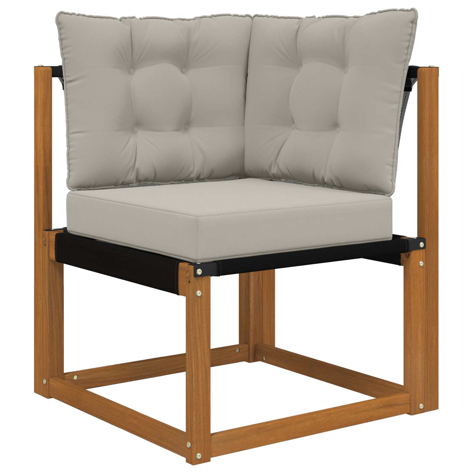 Set vanjskih sofa s jastukom 6 pcs Prirodna i svjetlosiva